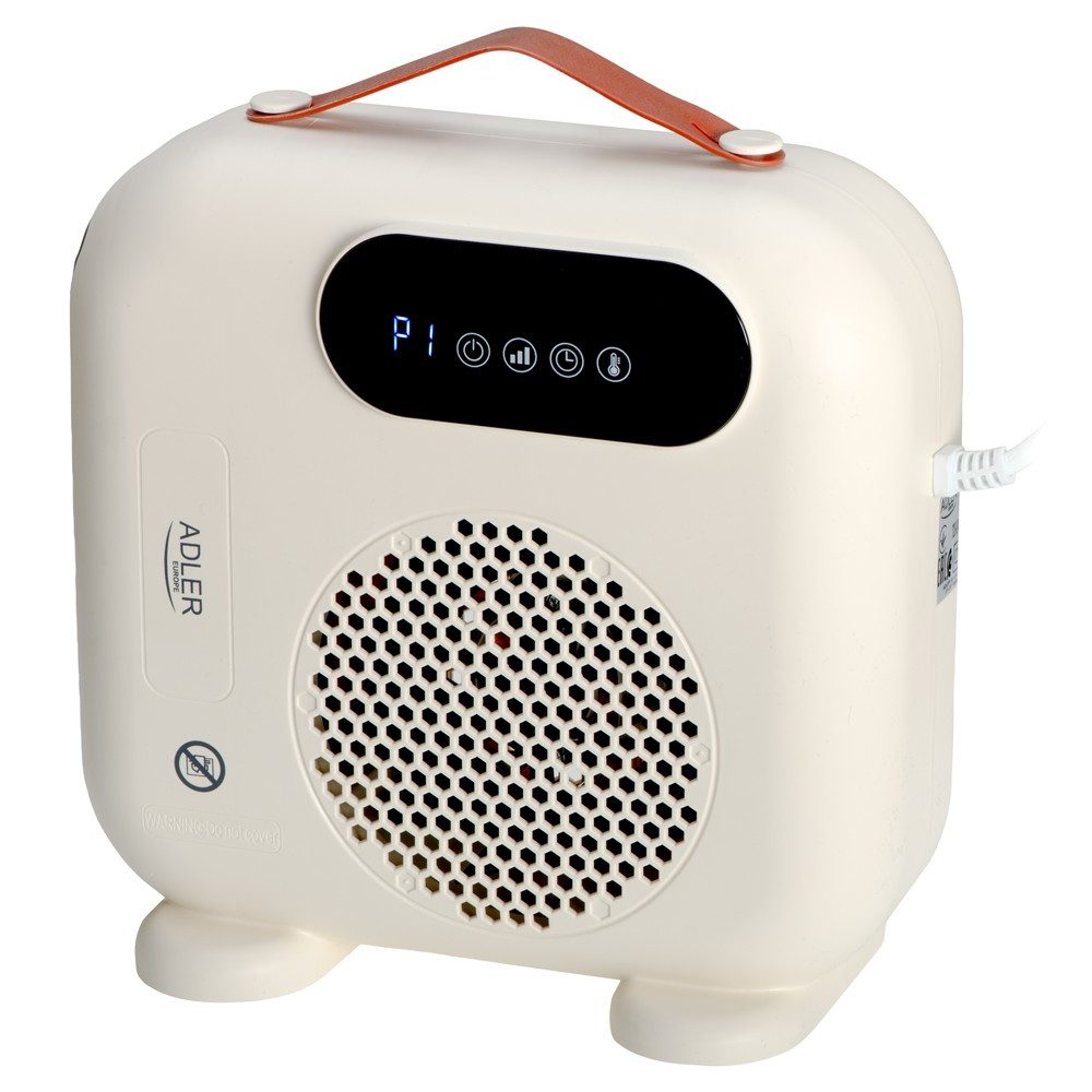 ADLER EUROPE Heizlüfter AD 7756 elektrisch, kompakte Zusatzheizung für kalte Tage, 2000 W, für Zuhause & Büro, Fernbedienung, Thermostat, Timer, Beige – Bild 4 von 5