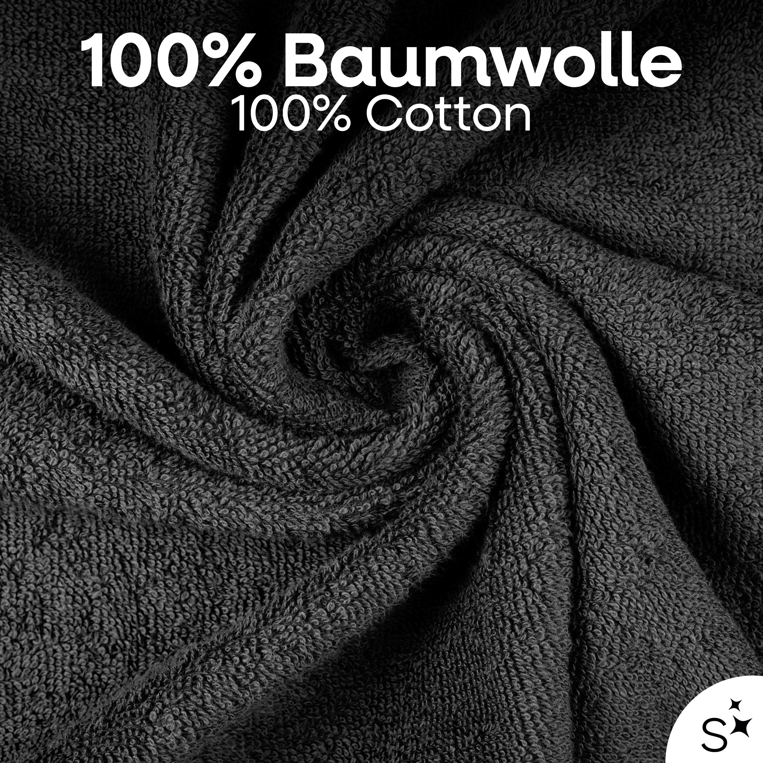 Slummer Seiftuch 10er-Set antharzit Seiftücher 30x30cm 100% Baumwolle, Walkfrottier (Spar-Set, 10-St), Frottier Waschlappen Seiflappen 30 x 30 cm, grau