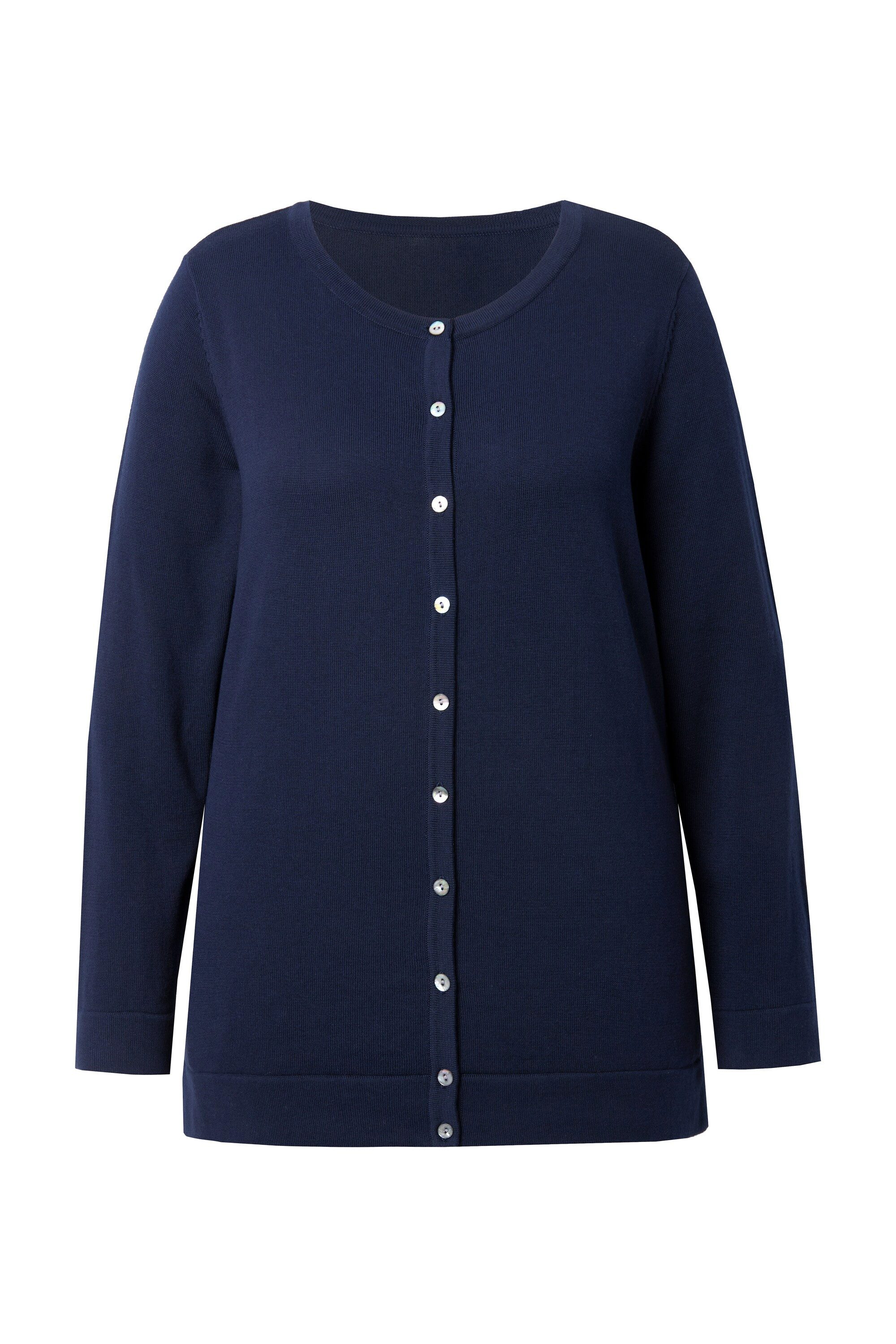 Ulla Popken Strickjacke Twinset-Strickjacke Rundhals Langarm günstig online kaufen