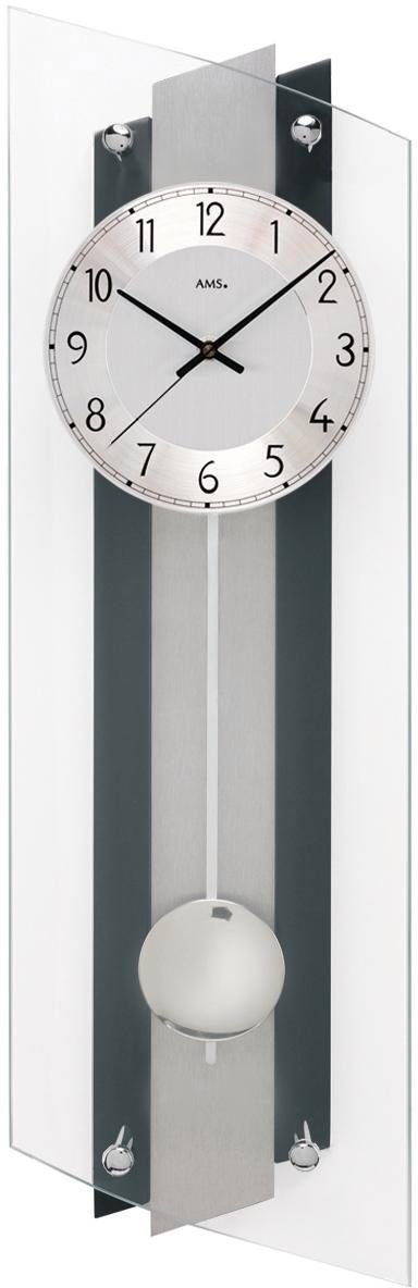 AMS Funk-Pendelwanduhr F5262 (Quarz,diamantgedrehtes Zifferblatt,Esszimmer, günstig online kaufen