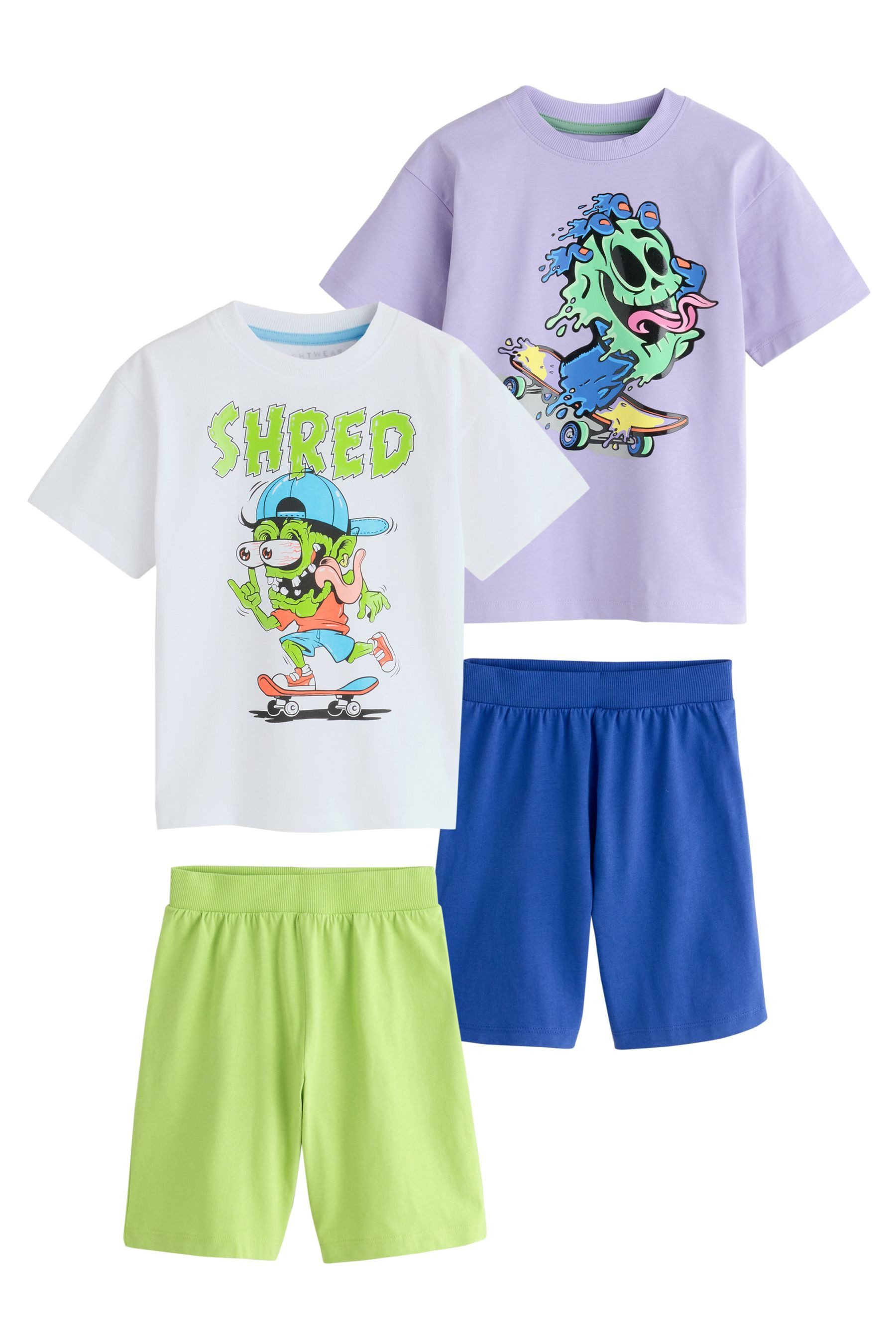 Next Pyjama 2er-Pack kurze Schlafanzüge aus 100 % Baumwolle (4 tlg)
