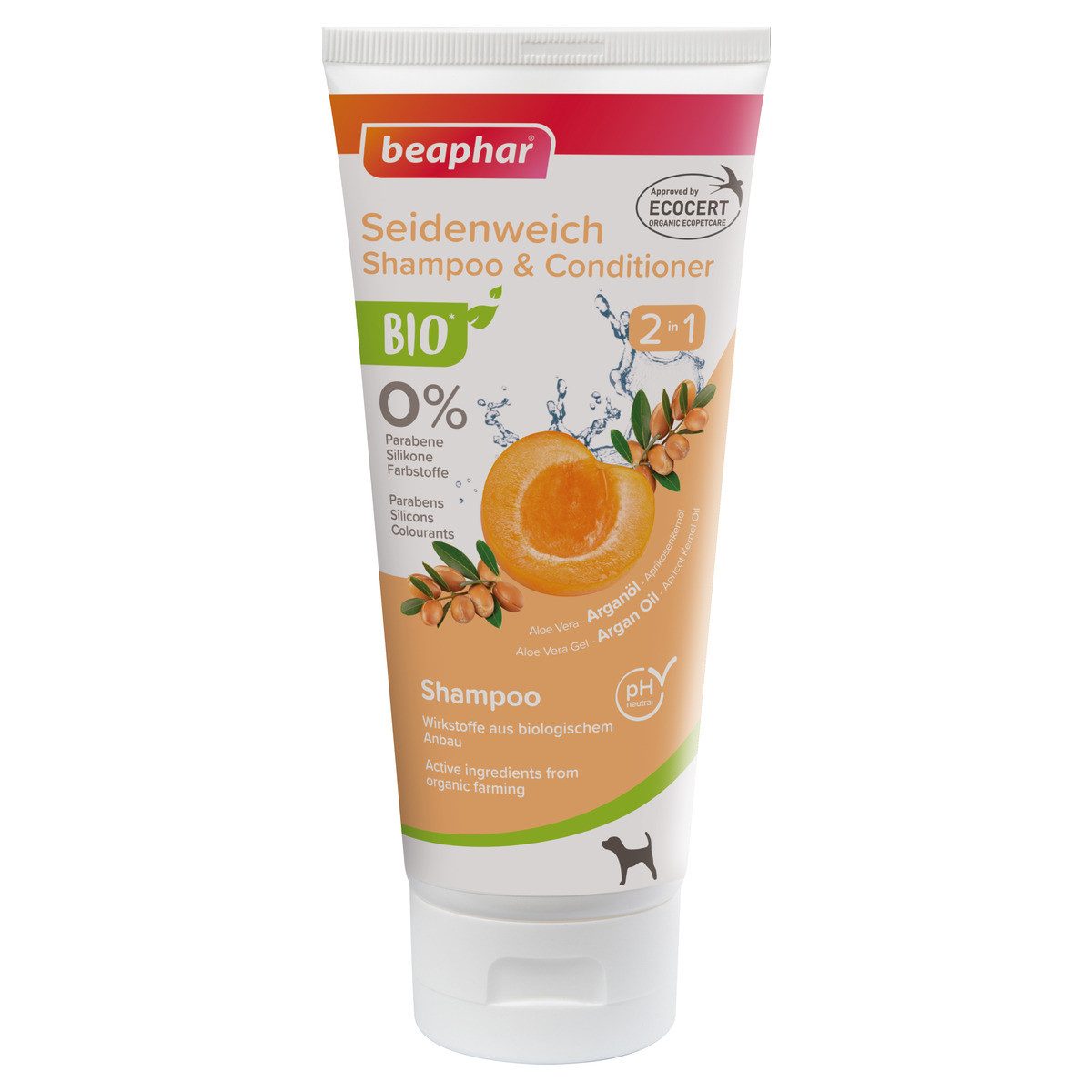 beaphar Tiershampoo Bio Shampoo Seidenweich 2 in 1, 200 ml