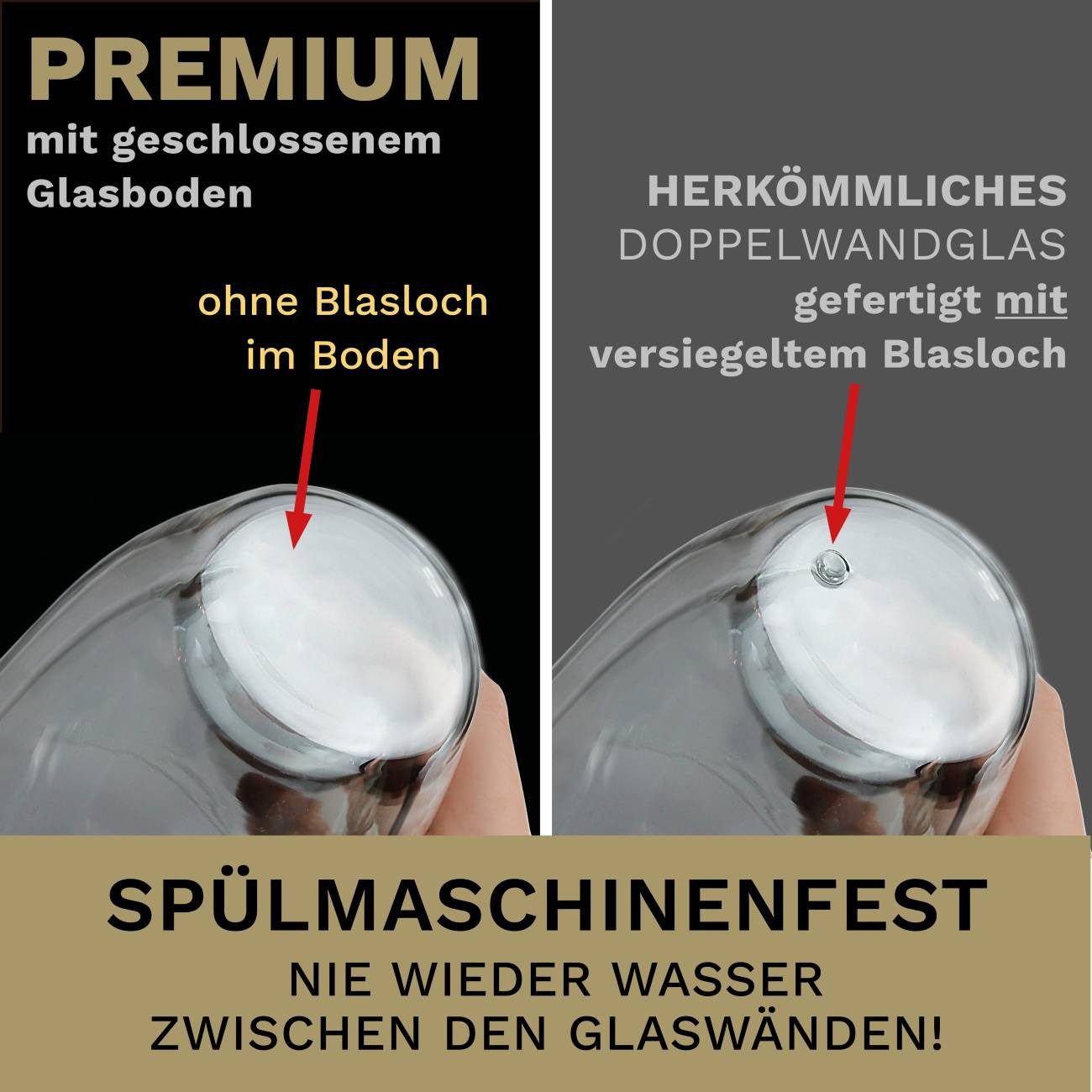 Creano Teeglas Espressoglas 2er-Set “hoch” 100ml, 2-tlg., Borosilikatglas, 2 Gläser
