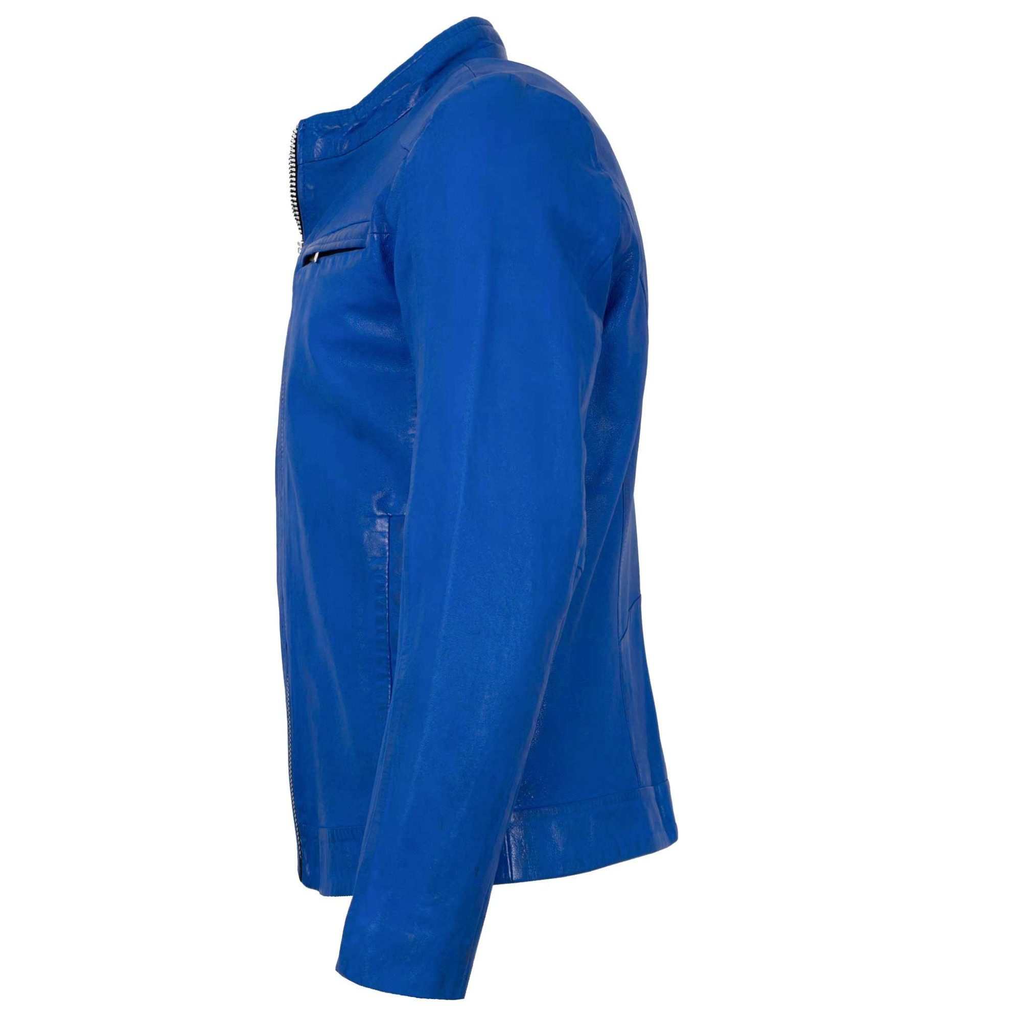 Jilani Lederjacke Kawelo Jilani - Herren Lederjacke Lammnappa blau günstig online kaufen