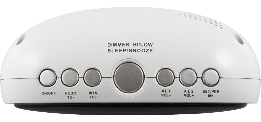 ECG Radiowecker RB 010 Weißes LED-Display mit Reduzierung der Helligkeit