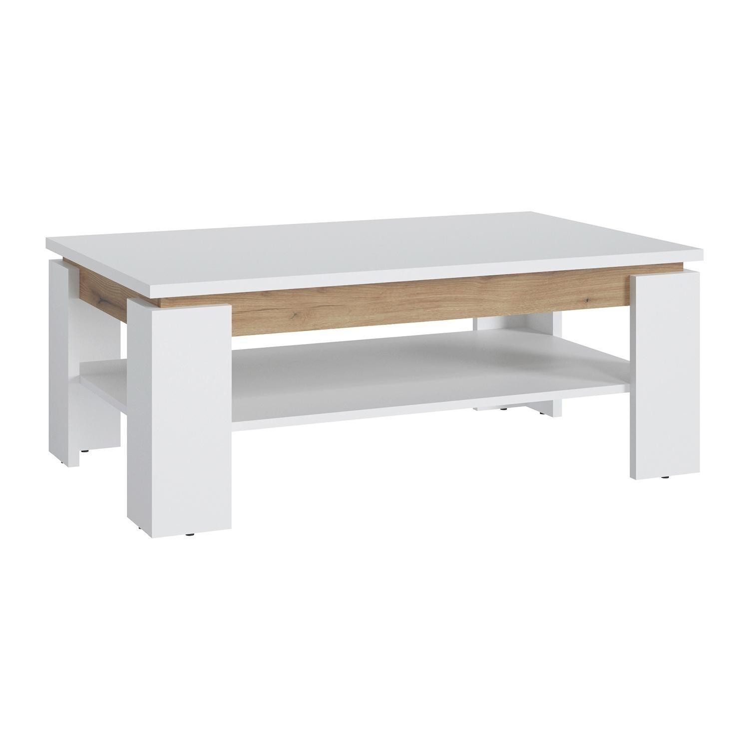 Couchtisch CALABRIA, Alpinweiß, Evoke Eiche Dekor, günstig online kaufen