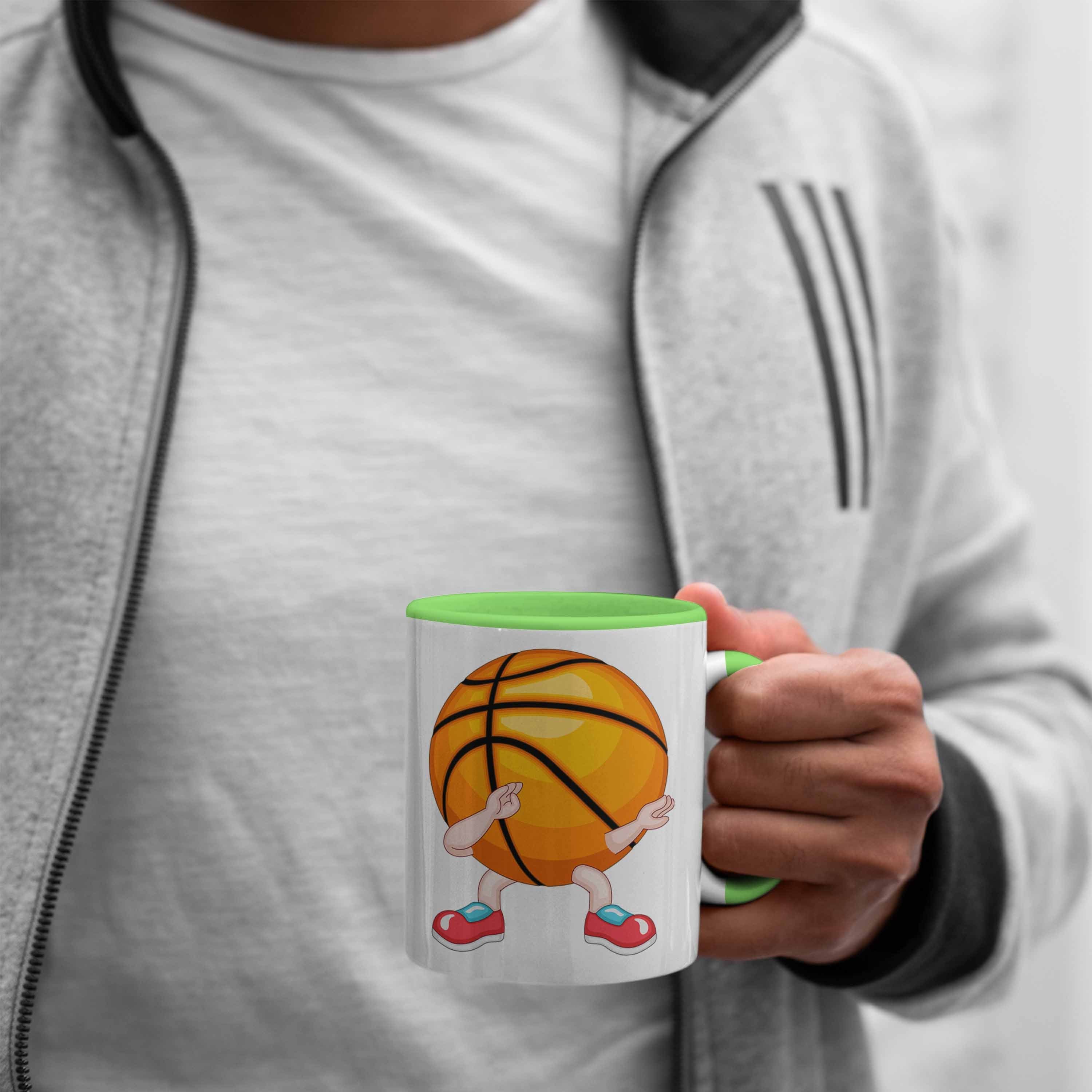 Trainer Tasse Spieler Coach Geschenk Trendation Grün Lustige Tasse für Basketball Basketball