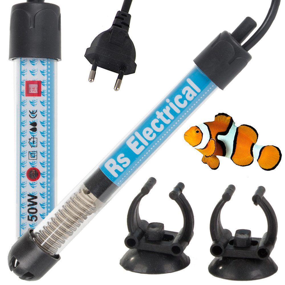 VERK GROUP Regelheizer 50 W Unterwasser Aquarium Heizung Reglerheizer Heizer Aquariumheizer