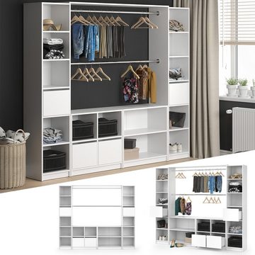 Vicco Garderobe Kleiderschrank offen begehbar GUEST XXL Weiß (kein Set)