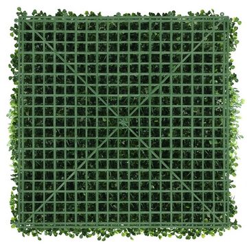 Yaheetech Sichtschutzelement, UV-Schutz Pflanzenwand Künstliche Hecke Efeu Sichtschutz 50 x 50 cm