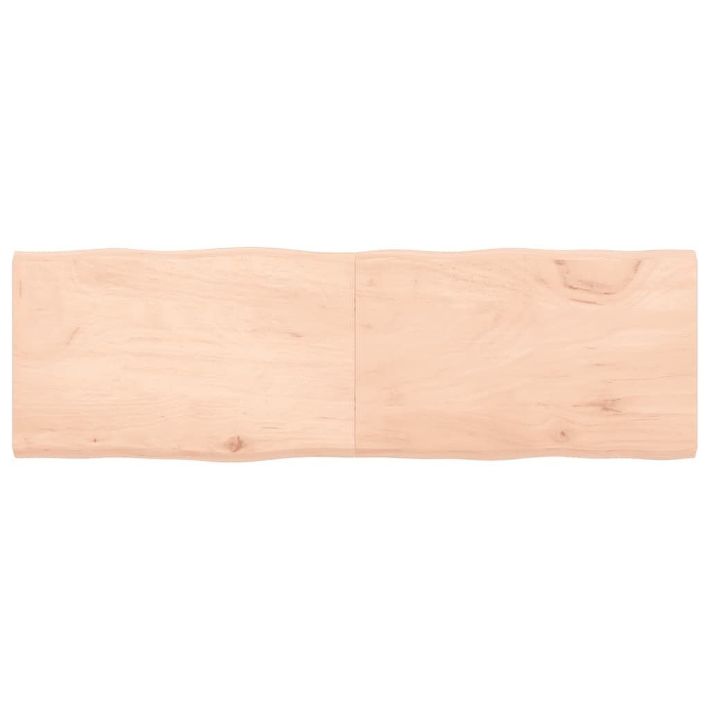 furnicato Tischplatte 160x50x(2-4) cm Massivholz Unbehandelt Baumkante (1 St)