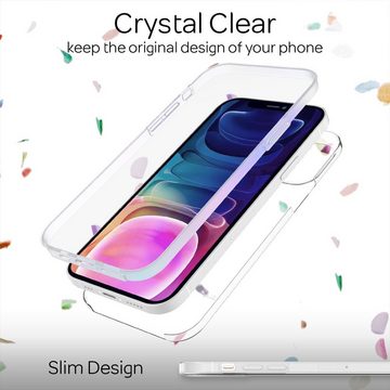 Nalia Smartphone-Hülle Apple iPhone 13 Pro Max, Klare 360 Grad Silikon Hülle / Rundumschutz Vorder- und Rückseite / Schutzhülle Transparent / Vergilbungsfreies Case / Displayschutz Etui / Kratzfest / Durchsichtiges Komplettschutz Cover / Vorne & Hinten Schutz / Handy-Tasche Handyschale