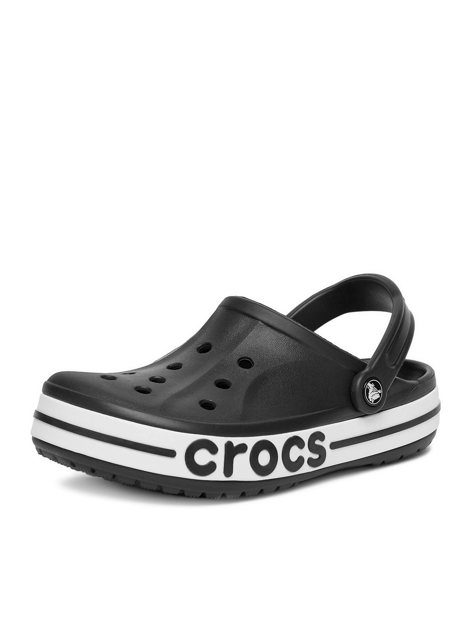 Crocs Crocs Damen Flip Flops Crocs-C-BAYABAND CLOG 205089-066 W Schwarz Weiß Badepantolette