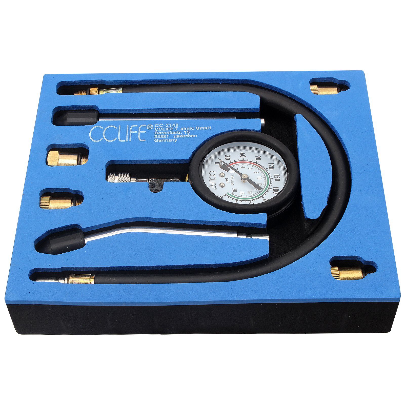 CCLIFE Kassettenabzieher Öldruckprüfer Öldrucktester Set Öl-Meßgerät Öldruckmesser Werkzeug | Abzieher