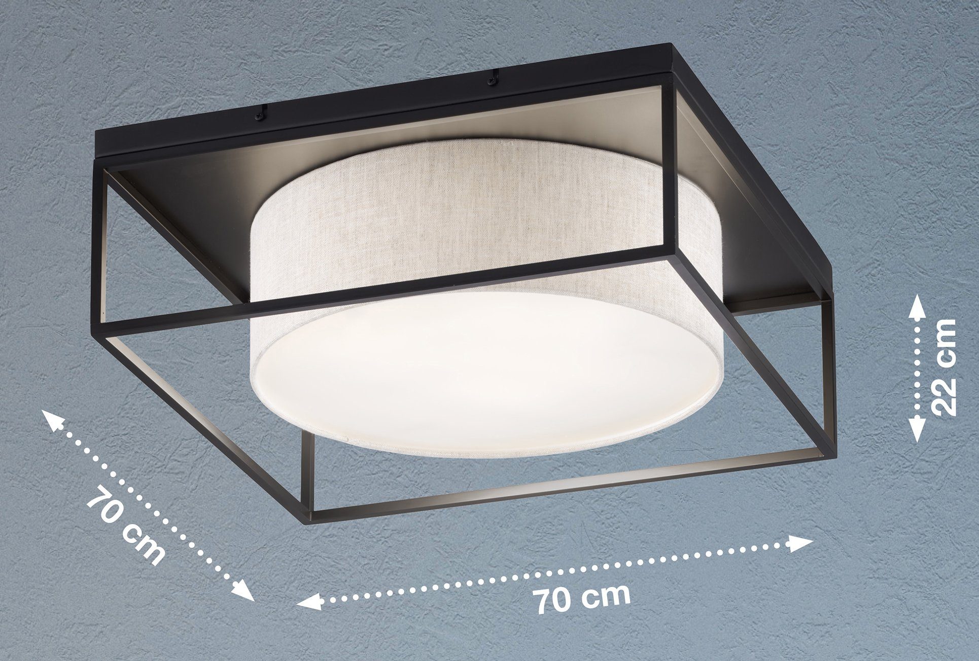 FISCHER & HONSEL Deckenleuchte Carre, ohne Leuchtmittel | Deckenlampen