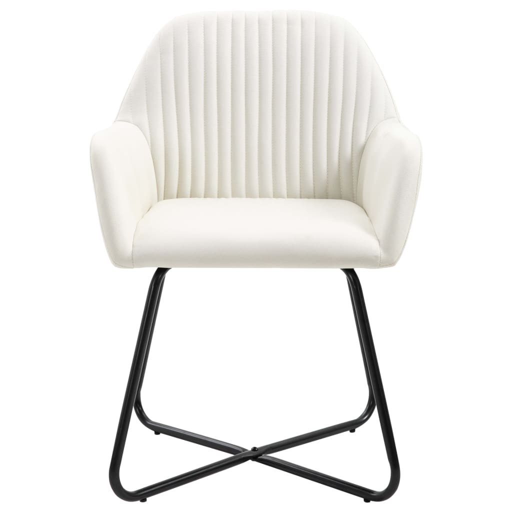 furnicato Esszimmerstuhl Esszimmerstühle 2 Stk. Creme Stoff (2 St)
