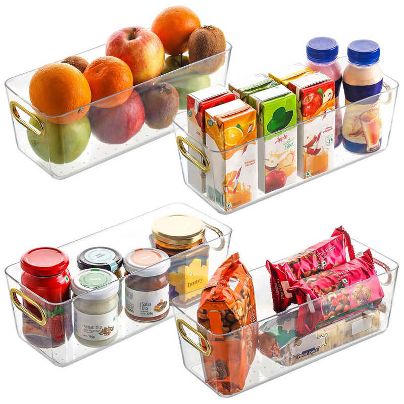 Kurtzy Aufbewahrungsdose Kühlschrank Organizer für Milchprodukte, Obst & Gemüse