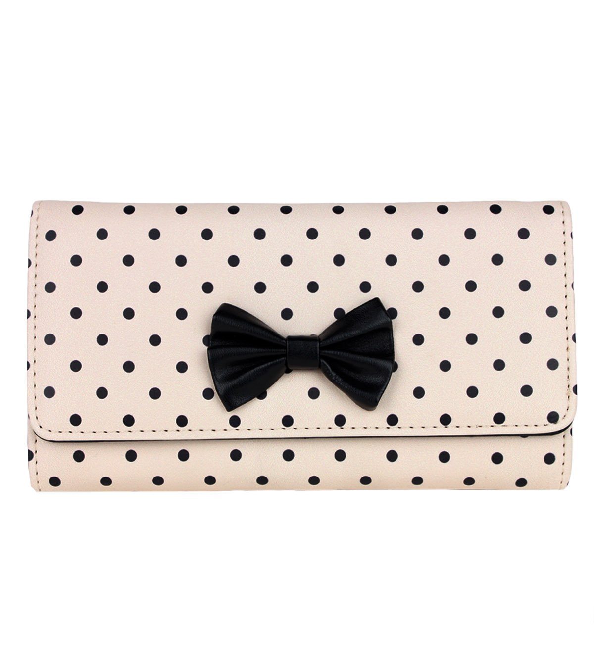 Damen-Geldbörse Mit Schleife Aus Kunstleder – Stylische Clutch Mit Münzfach & Kartenhaltern