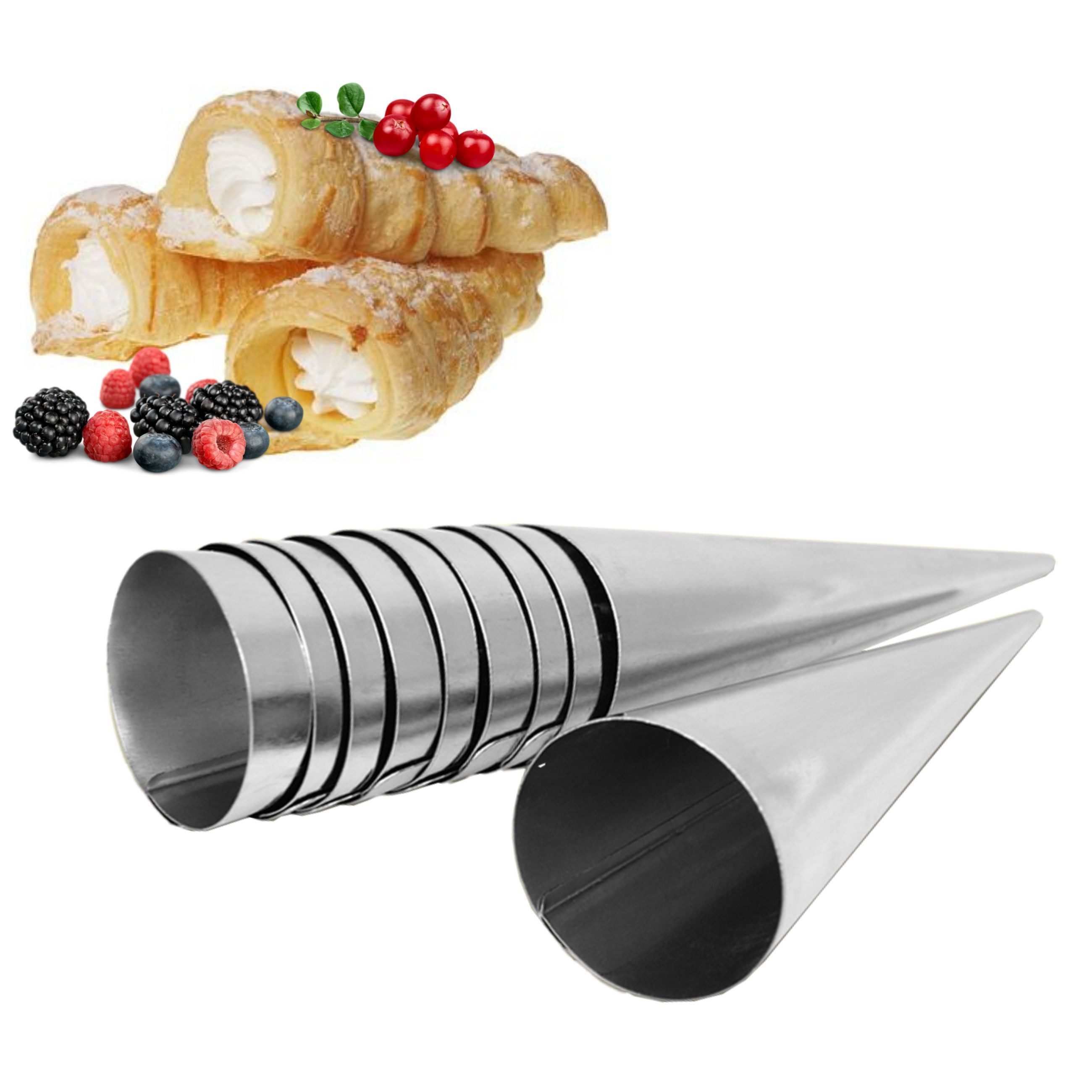 BIG-PAN Backform Schillerlockenform 10St. Трубочки Röhrchen Backen, (Cannoli Trubotschki)