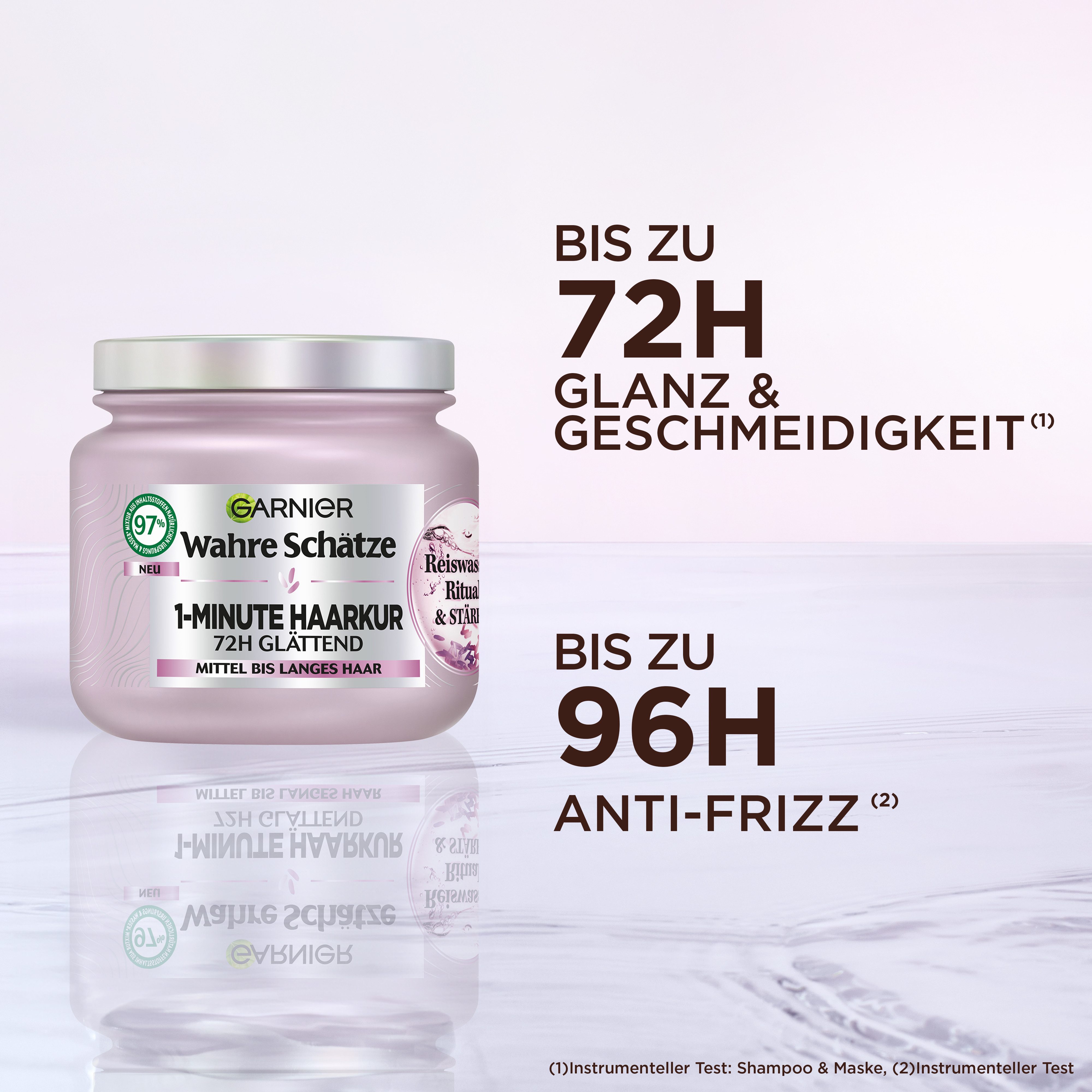 GARNIER Haarkur Garnier Wahre Schätze Reiswasser Ritual 1-Minute Haarkur