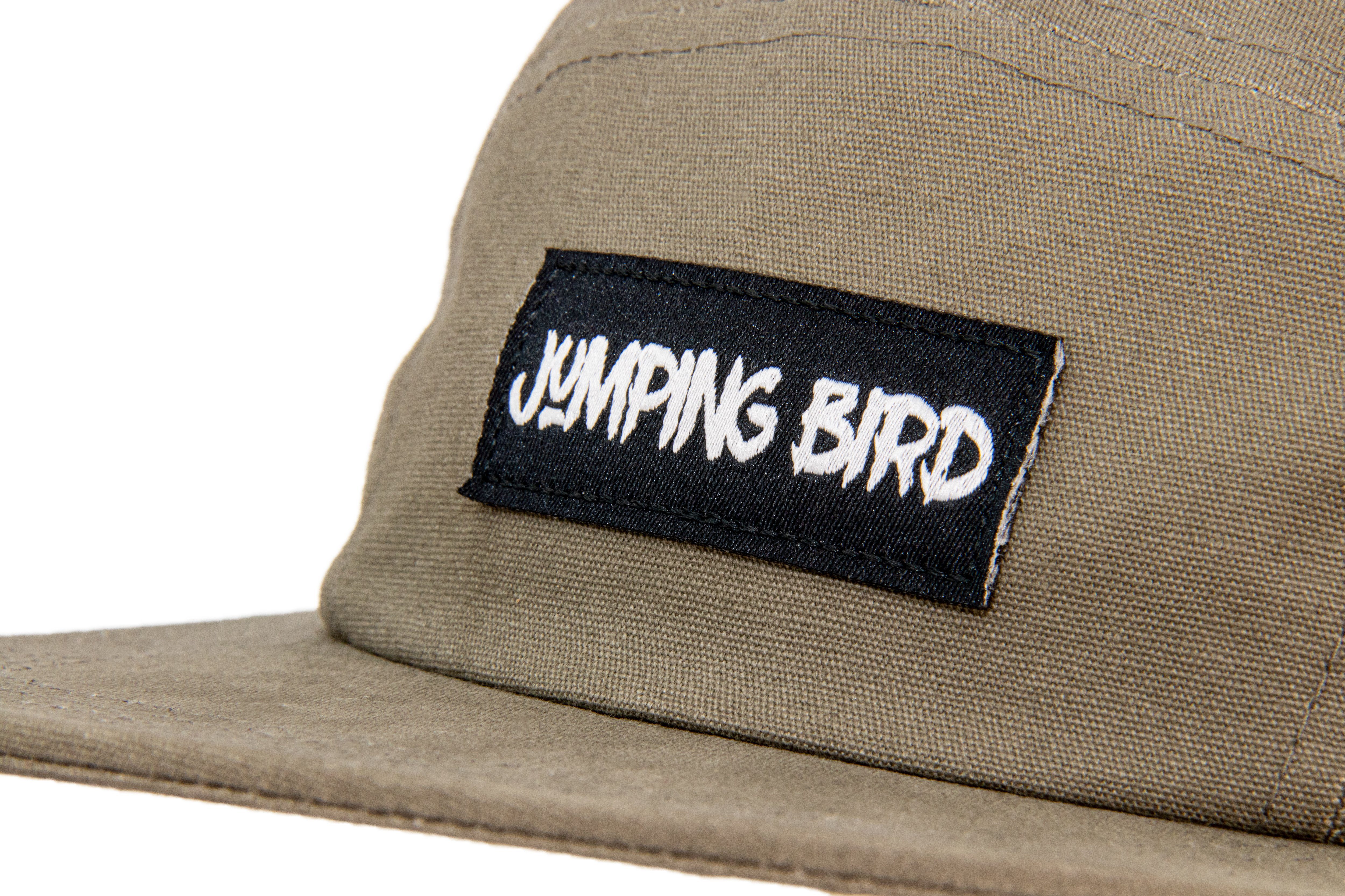 5-Panel Bird Snapback Oliv Jumping Cap