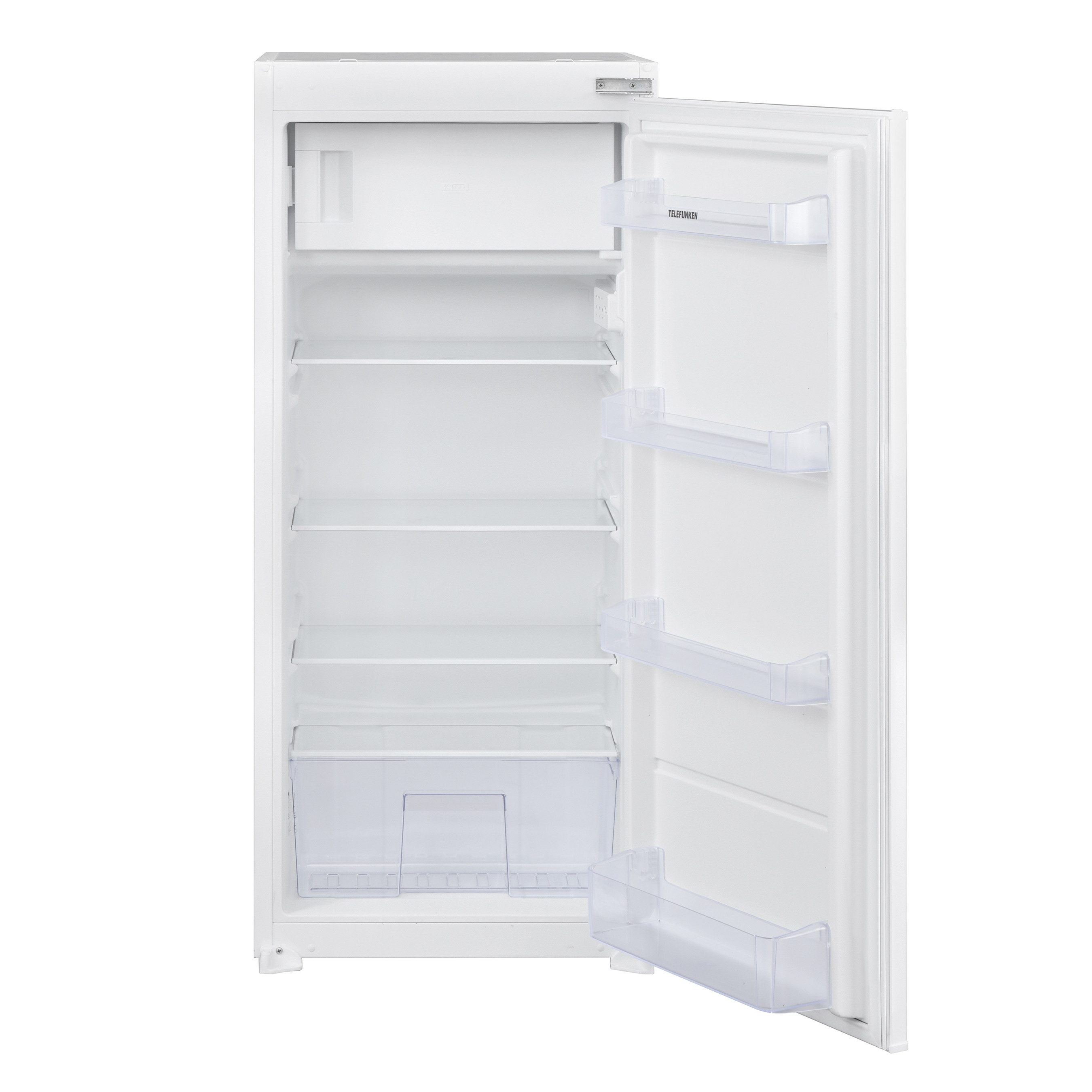 Telefunken Einbaukühlschrank EKG123S187E, 122.5 cm hoch, 54 cm breit, 187 Liter Volumen, Mit Gefrierfach, 122cm Nische, Schlepptürtechnik