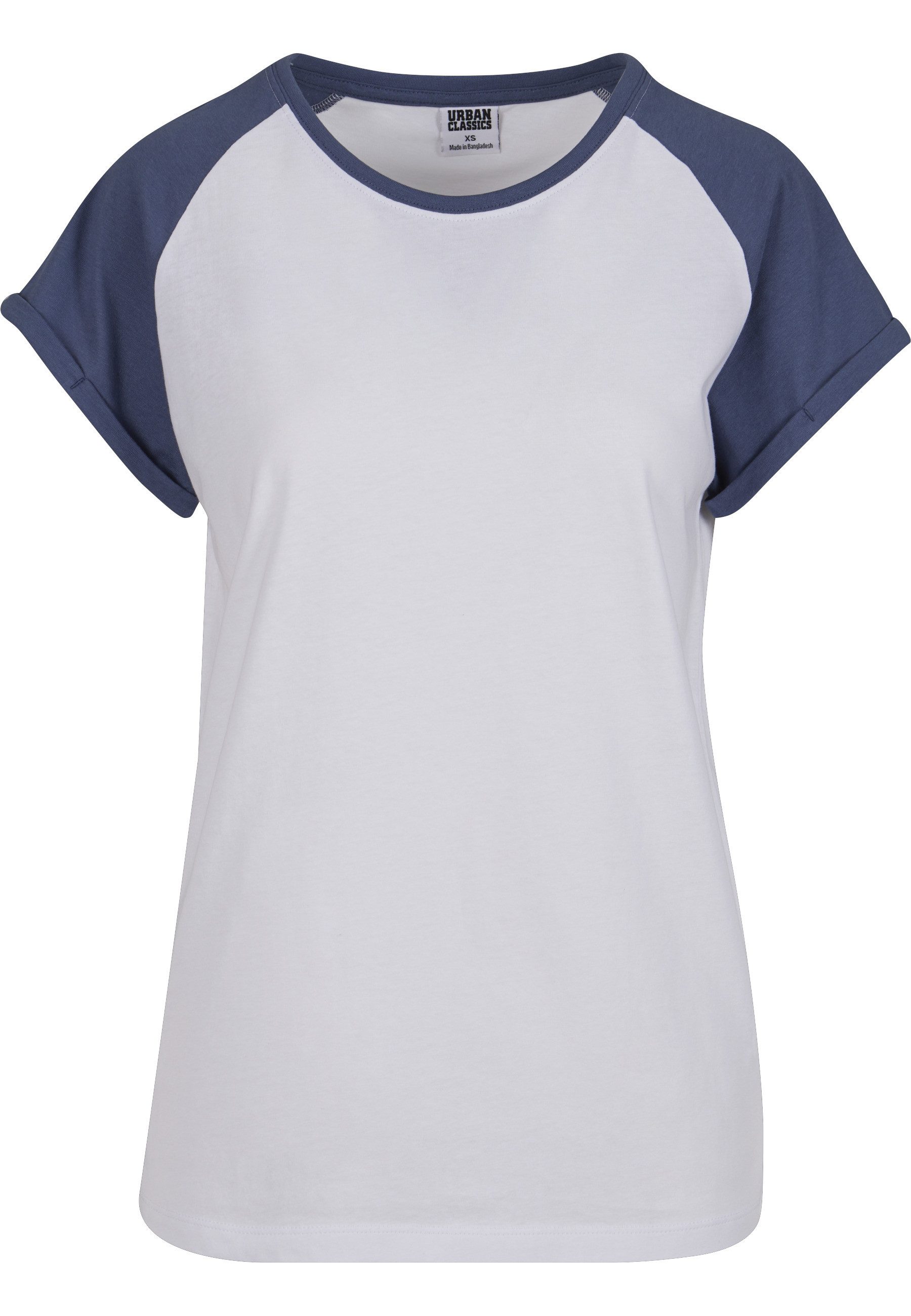 URBAN CLASSICS Kurzarmshirt Urban Classics Damen Ladies Contrast Raglan Tee (1-tlg)