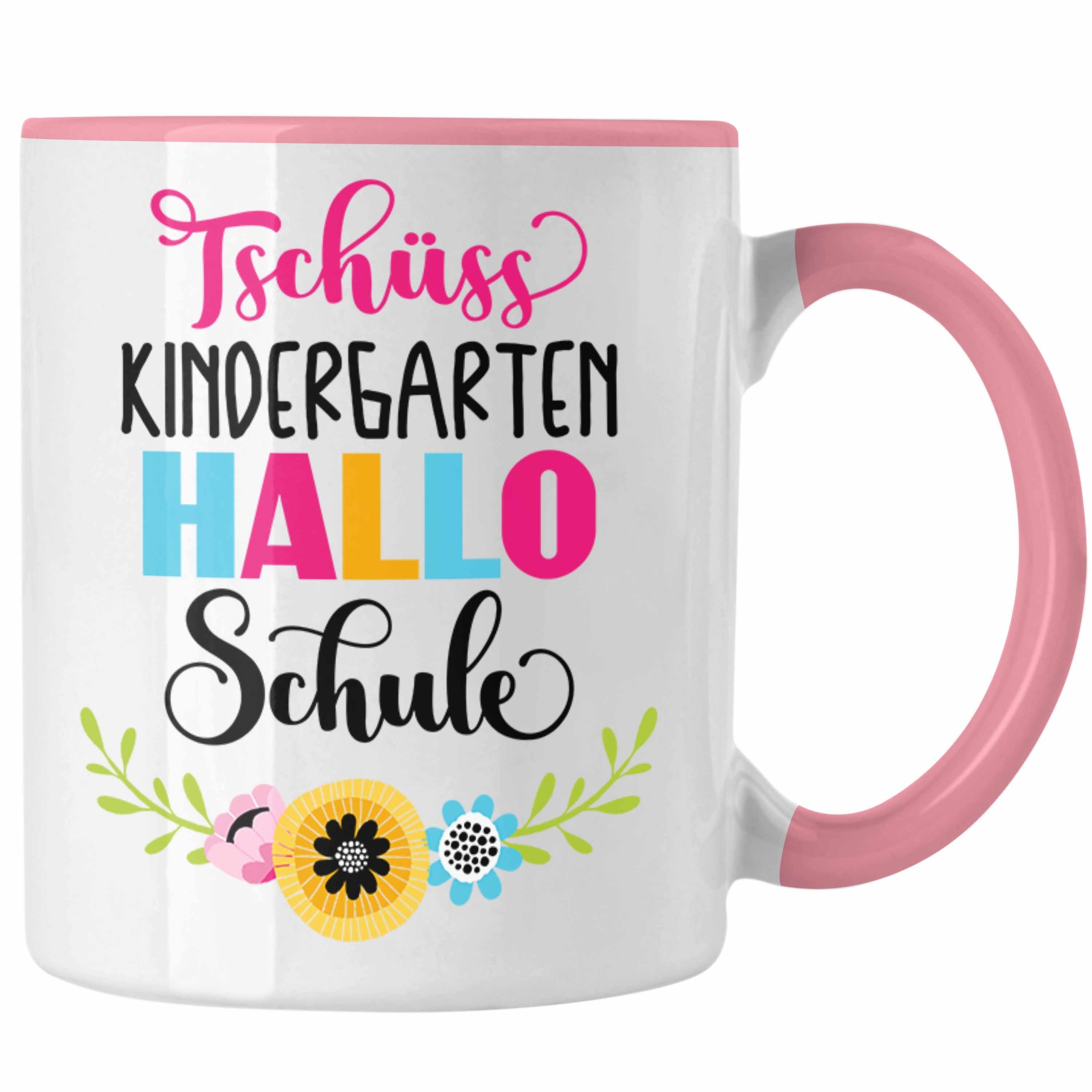 Trendation Tasse Trendation - Tschüss Kindergarten Hallo Schule Mädchen 2022 Geschenk T