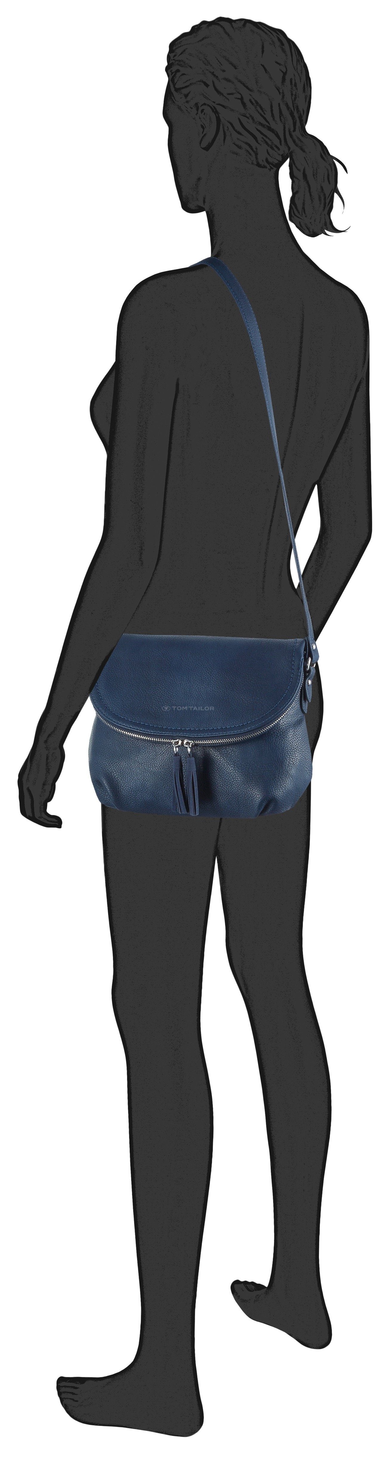 TOM TAILOR Umhängetasche LARY, Crossbody Bag mit modischen Quasten am Zipper