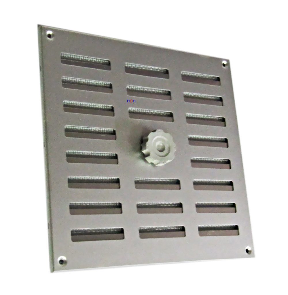 Häusler Onlinehandel GmbH Lüftungsgitter Lüftungsgitter LG 2525 SAA Schiebegitter Alu 250 x 250 mm, mit Fliegengitter