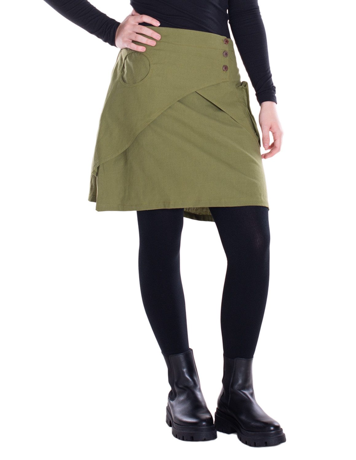 Vishes Minirock Damen Mini-Rock Baumwolle A-Linie günstig online kaufen
