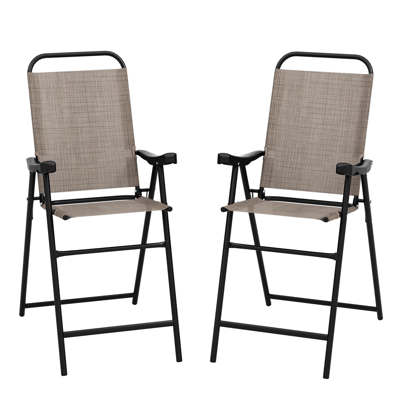 KOMFOTTEU Gartenstuhl Balkonstuhl (Set, 2 St), klappbar, bis 150kg belastbar