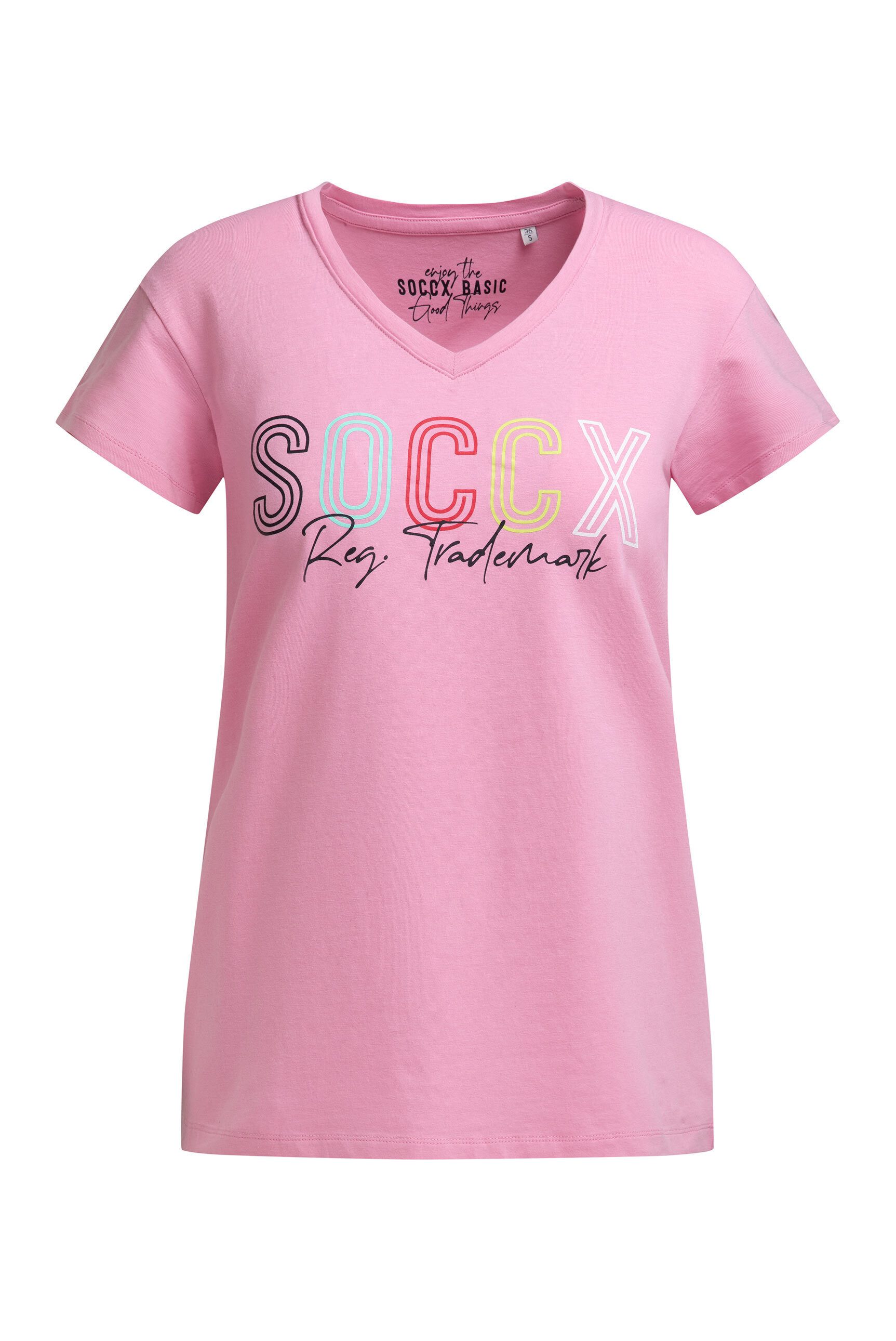SOCCX V-Shirt mit Necktape