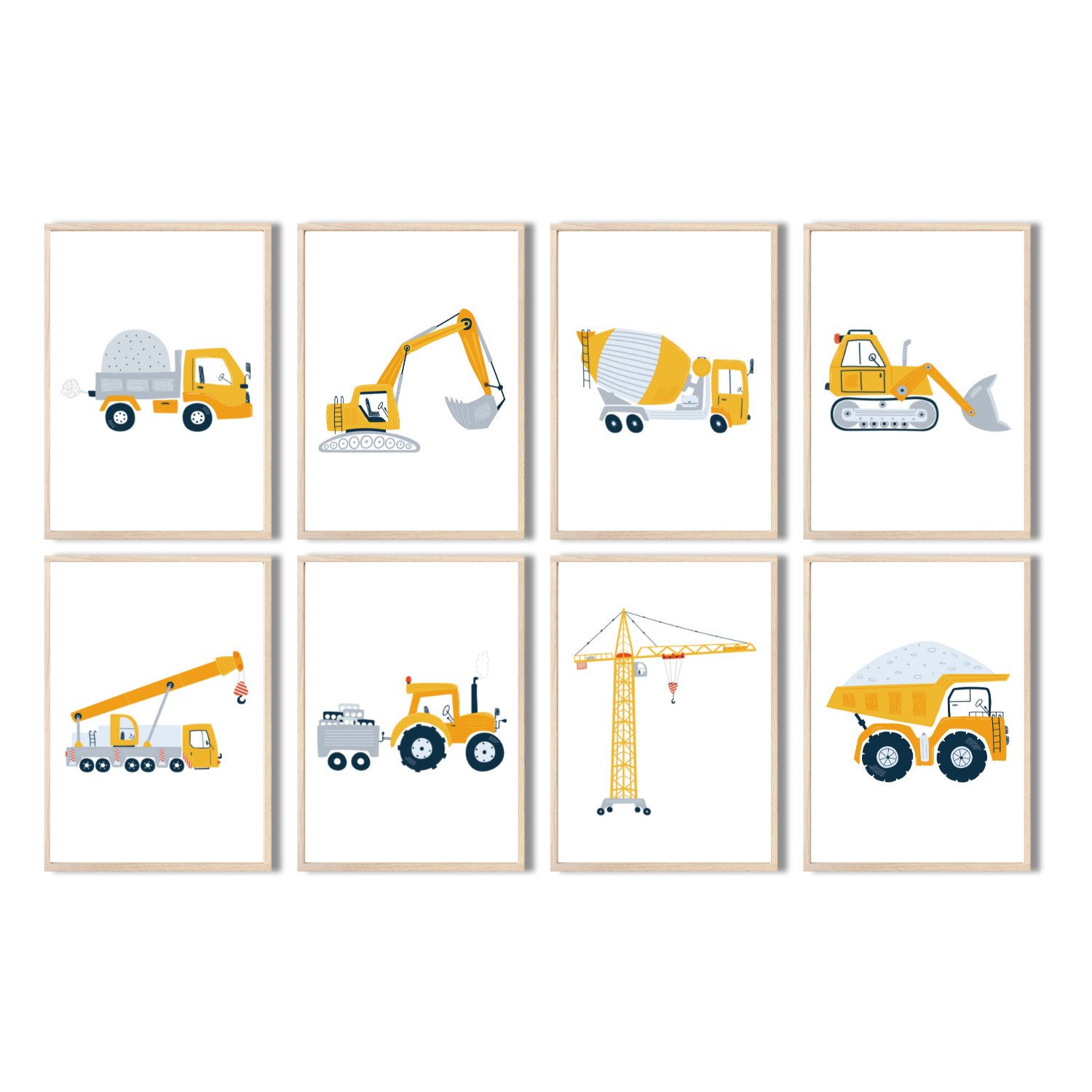 MeinBaby123® Poster Bagger, Bilder Kinderzimmer Deko, günstig online kaufen