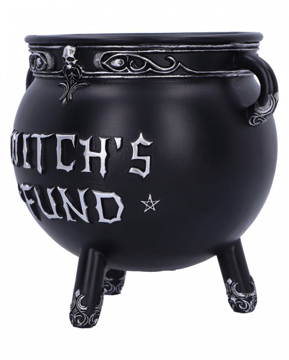 Horror-Shop Dekofigur Schwarzer Hexenkessel als Spardose ";Witches