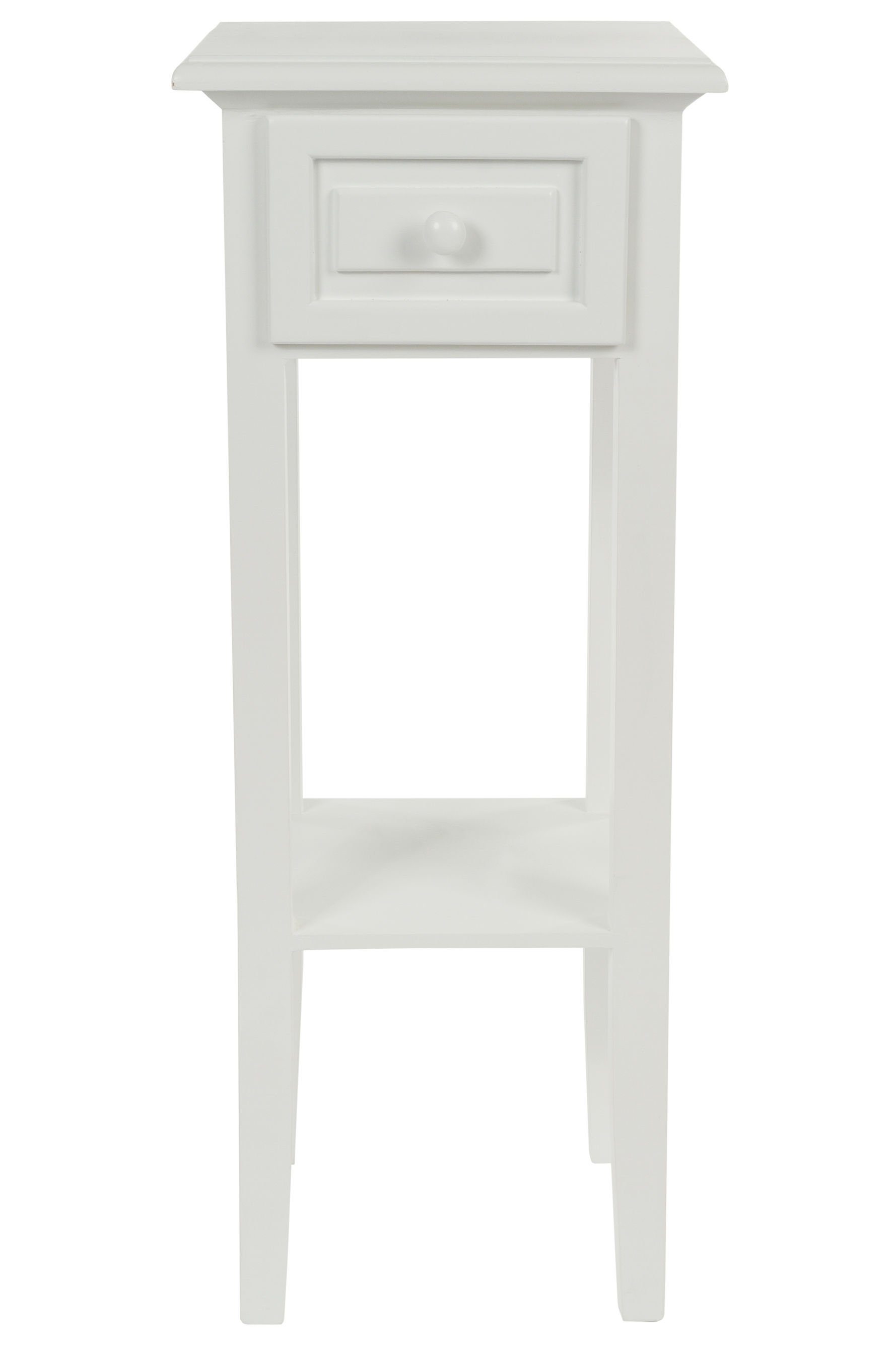Spetebo Beistelltisch Holz Telefontisch weiß - 67 x 25 cm, Beistelltisch im günstig online kaufen