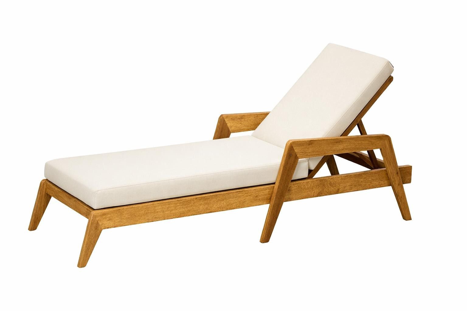 Xlmoebel Gartenliege Moderne Holzliege in Weiß für entspannte Stunden im Freien, 1 St., Gartenliege, klappbar, Made in Europa