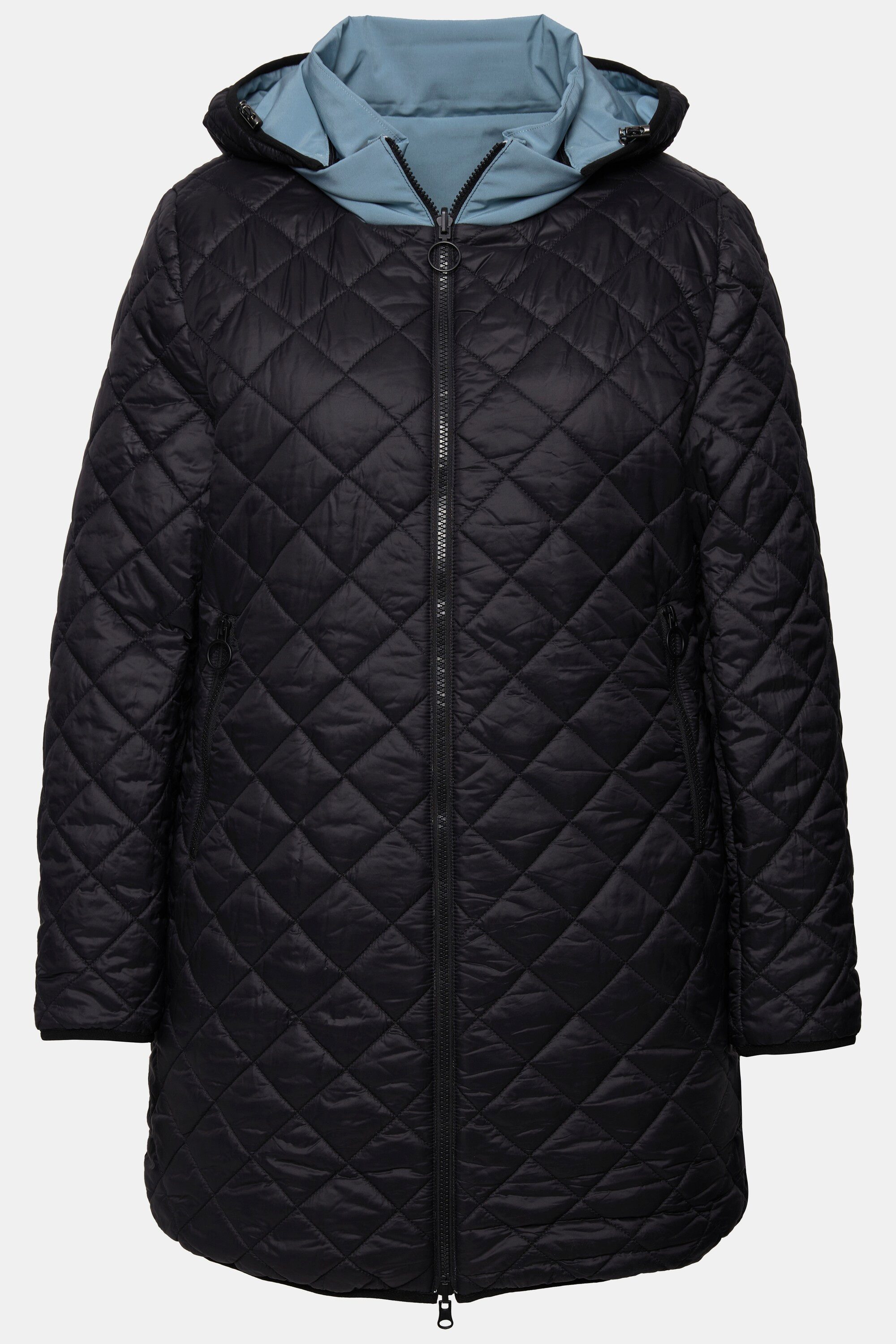 Ulla Popken Funktionsjacke HYPRAR Wende-Steppjacke 2-Wege Zipper