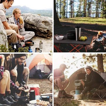 Novzep Topf-Set Outdoor-Camping-Topf-Set, faltbarer Picknick-Grilltopf, geeignet für 2–3 Personen