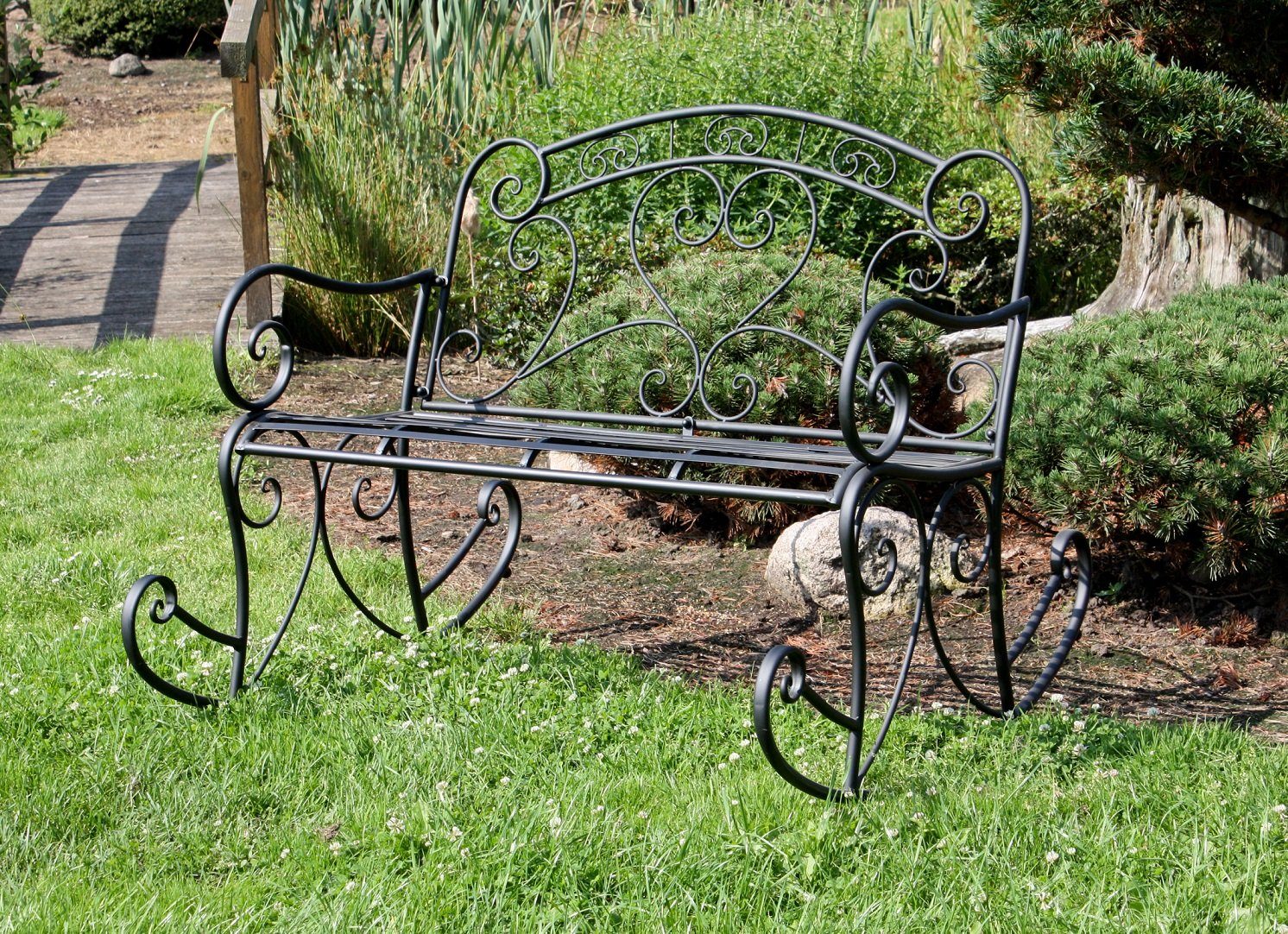 GartenHero Gartenbank »Schaukelbank Metall Gartenbank Bank Parkbank
