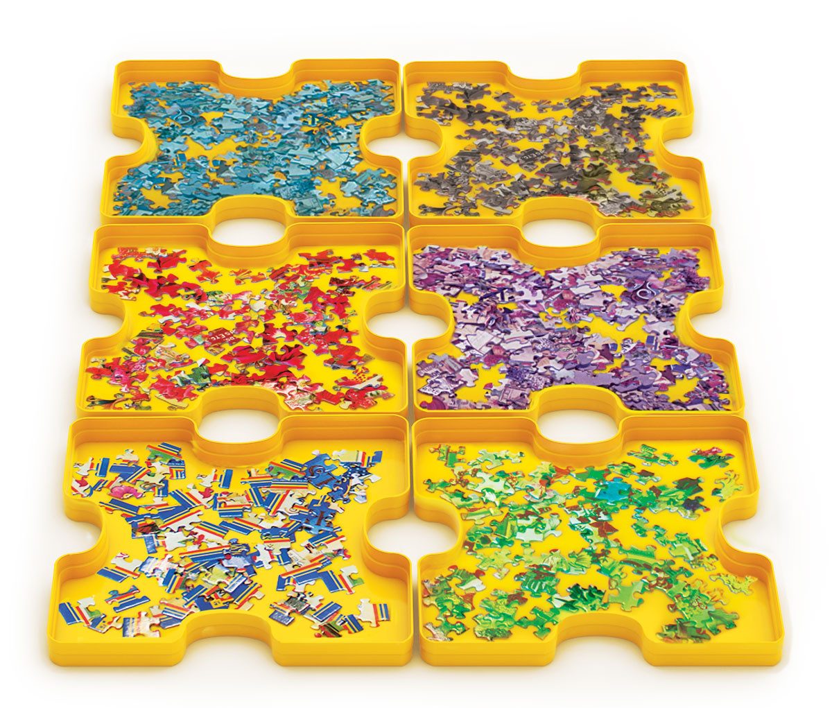 Puzzle Puzzle Zubehör Puzzleteil Sortieschalen 6er Set, stapelbar, Puzzleteile