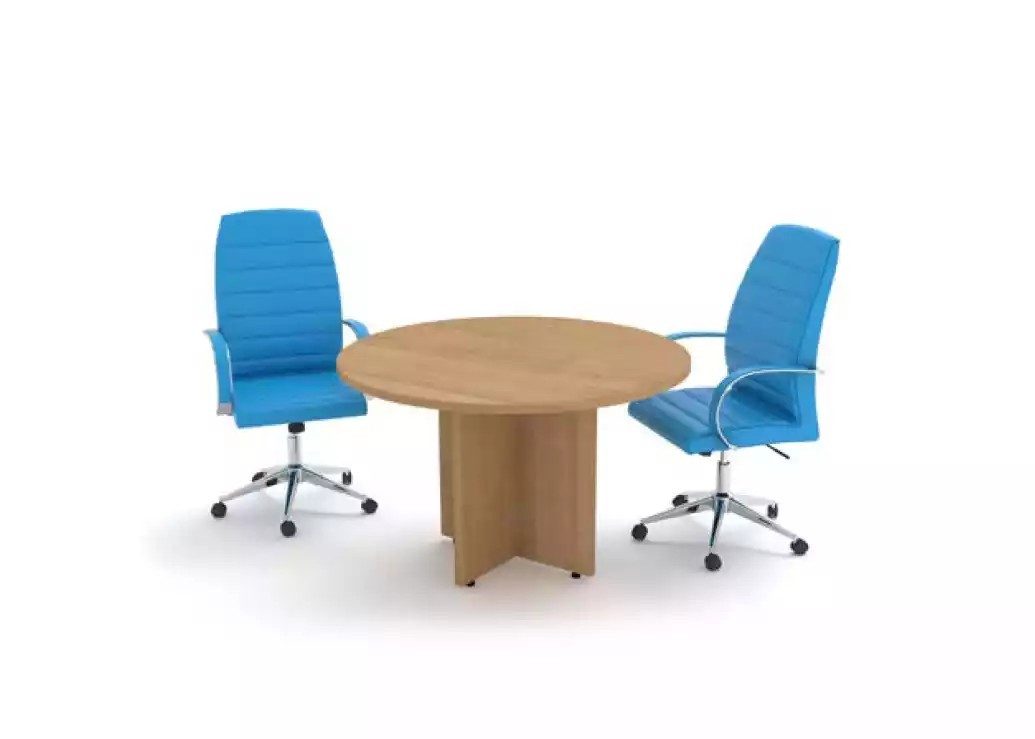 JVmoebel Schreibtisch Moderner Rundtisch für das Home Office – Praktische Büromöbel (Büro Schreibtisch), Made in Europa