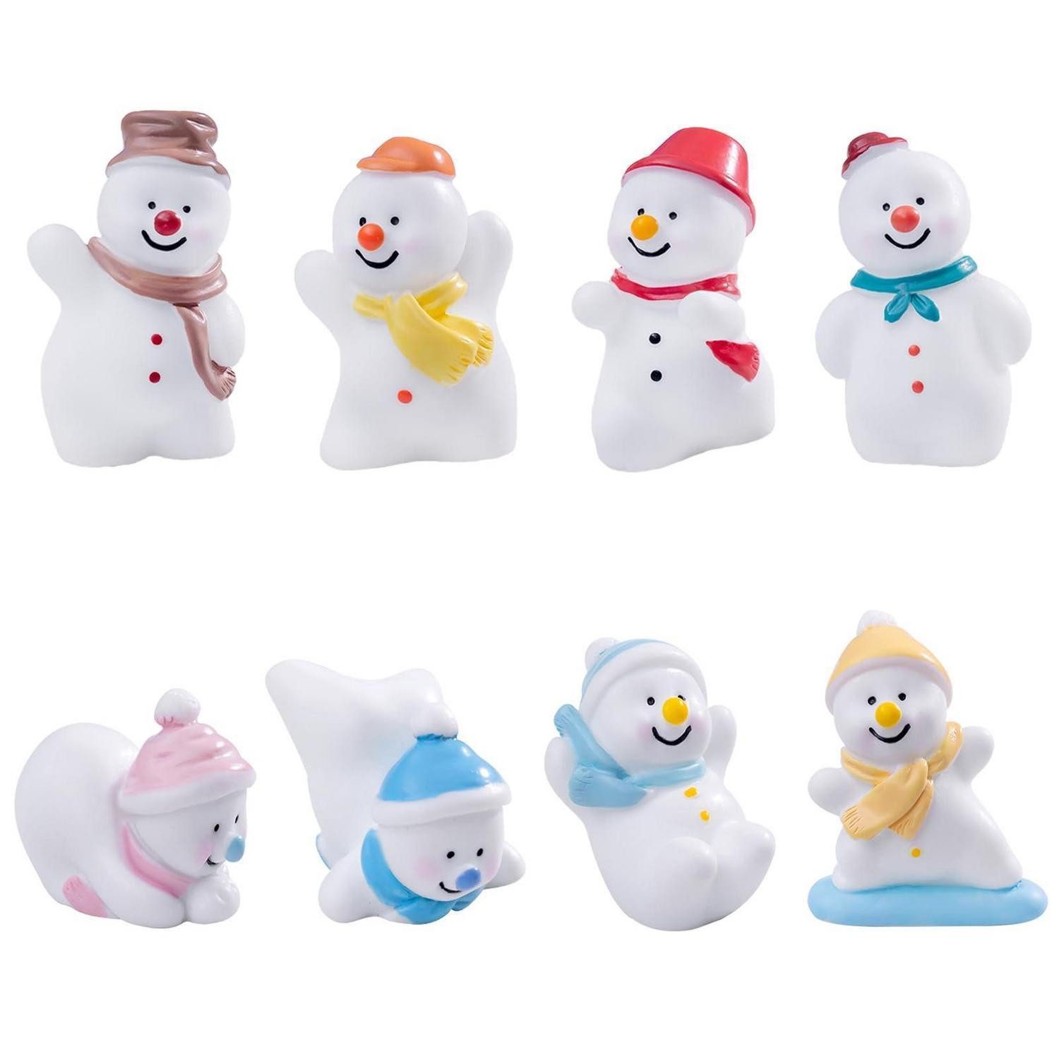 LuxusKollektion Schneemann Schneemann Deko Figuren 8er Set Harz (8 St)