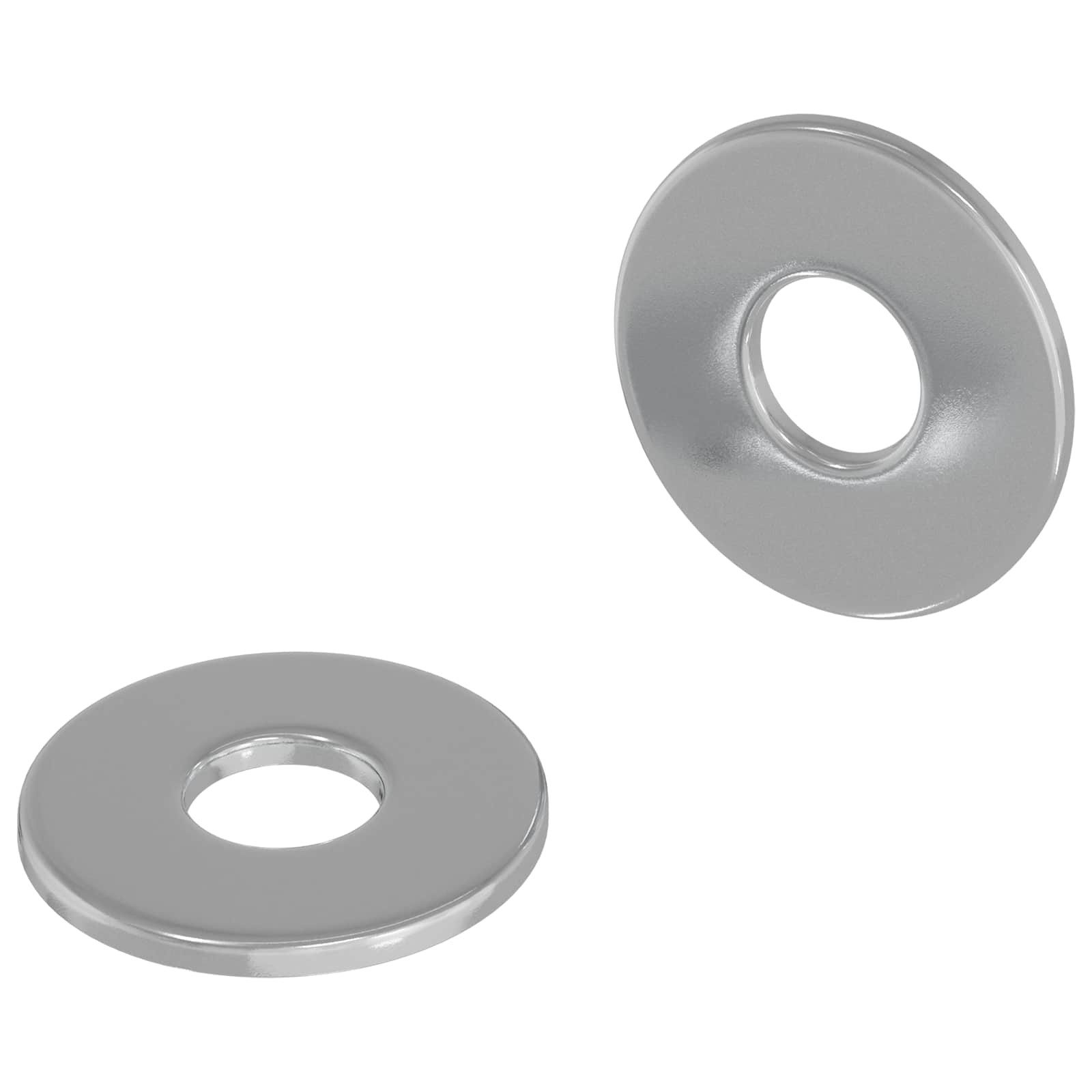 vidaXL Unterlegscheibe Unterlegscheiben 2 stk. Silber 12 x 12 x 1,2 cm Eisen, 2-St.