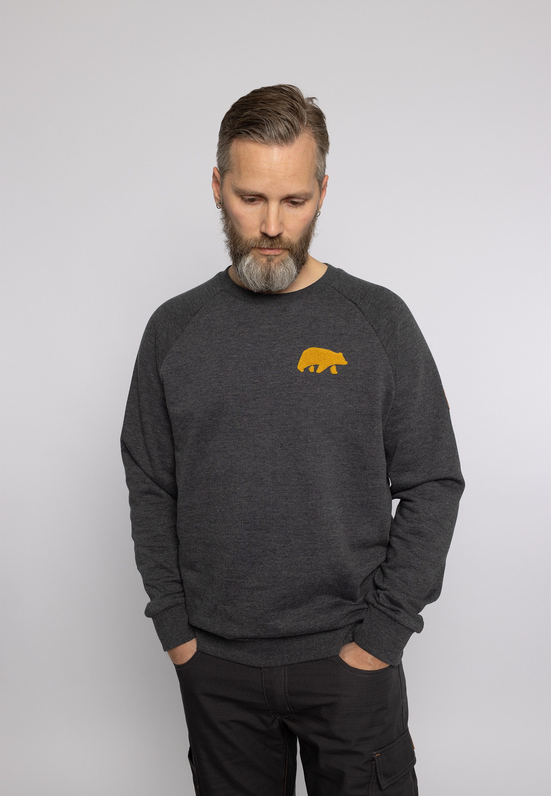 FORSBERG Sweatshirt mit Frottee Logo