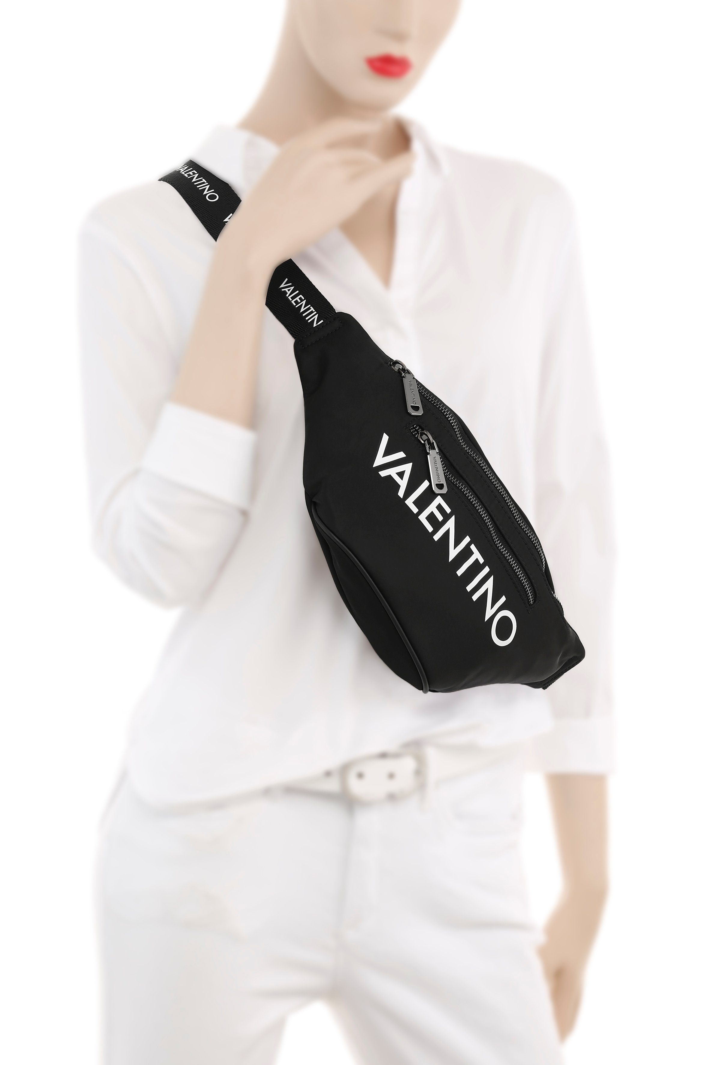 VALENTINO BAGS Bauchtasche, mit Schriftzug Bauchgurt auf dem Logo