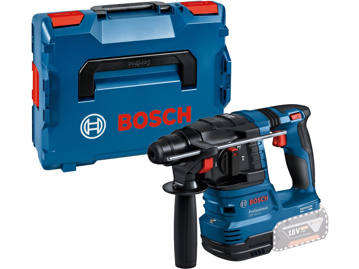 Bosch Professional Akku-Bohrhammer GBH 18 V-22 inkl. GDE 18 V-12, 18 V, max. 4675 U/min, (Set, 6-tlg)