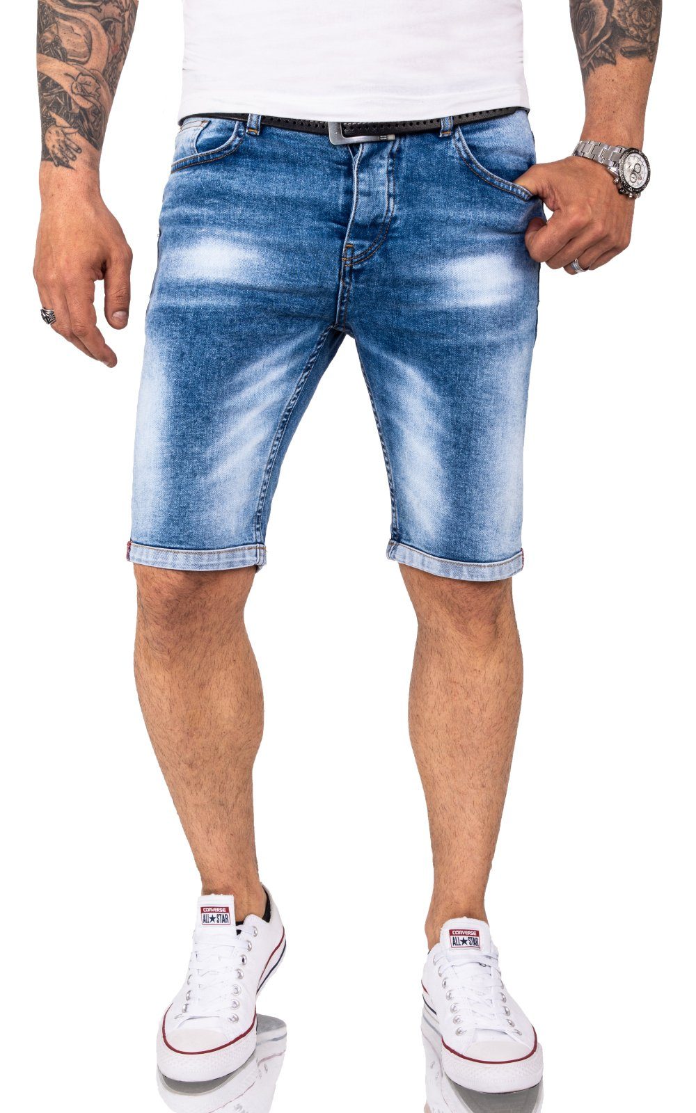 Rock Creek Jeansshorts Herren Shorts Denim Bermuda RC-2217