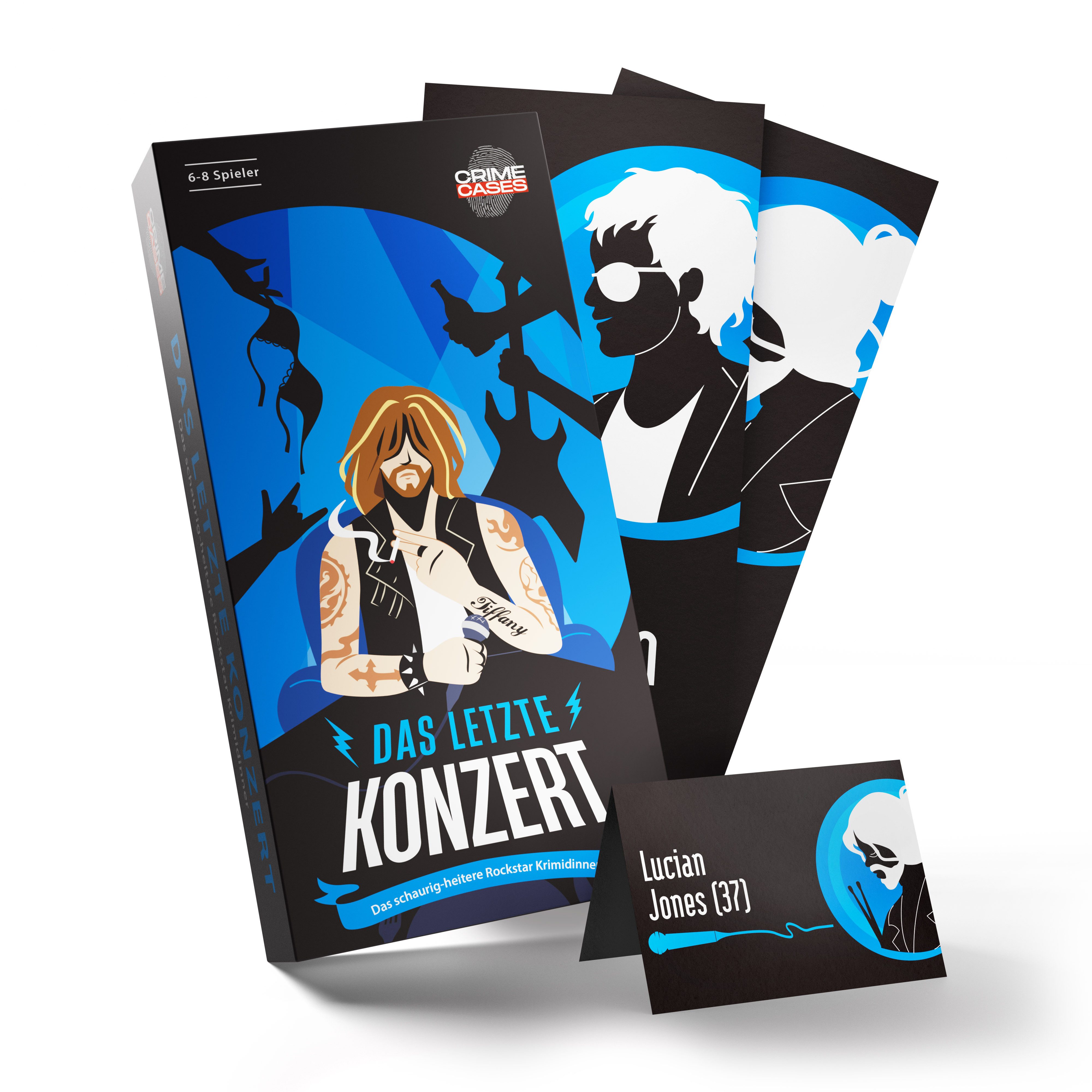 CRIMECASES Hörbuch Krimidinner Das letzte Konzert, (Mordfall lösen Spiel, Krimi Spiel), Krimi Dinner für 6-8 Personen, Mörderische Dinnerparty ab 14 J.