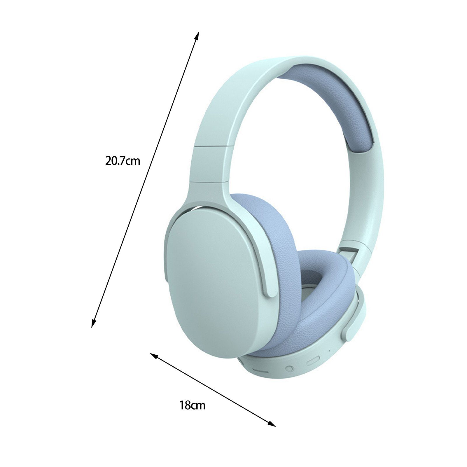 Rutaqian Bluetooth Kopfhörer,HiFi Kabellose Headset (Bluetooth) Stereo Kopfhörer, Bluetooth-Kopfhörer Beige Faltbare